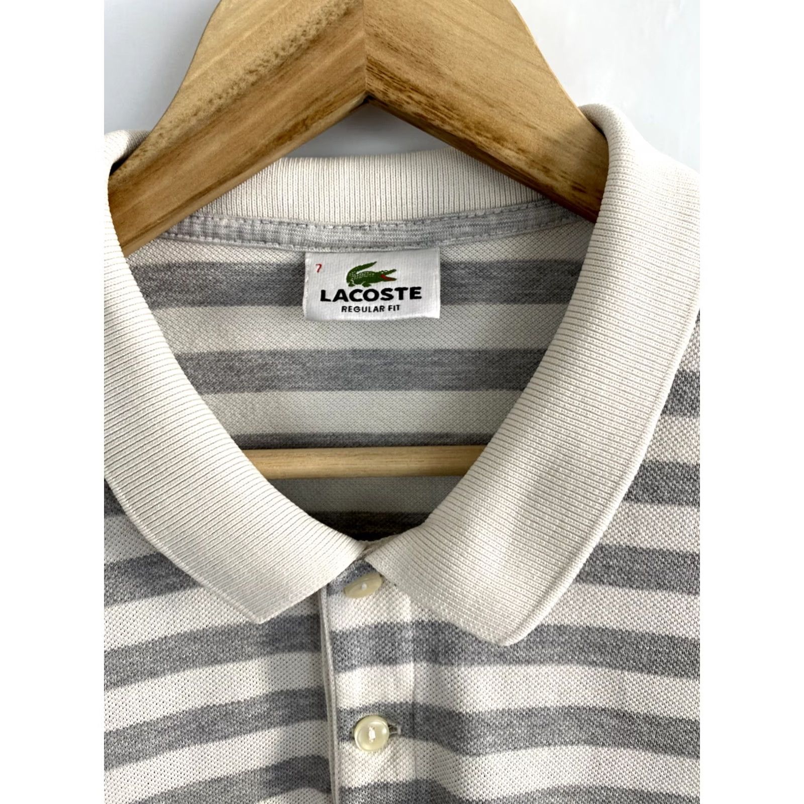 Lacoste VINTAGE Lacoste Polo Shirt Mens L Gray Made in France retro rare Y2K Size US L / EU 52-54 / 3 - 5 Thumbnail
