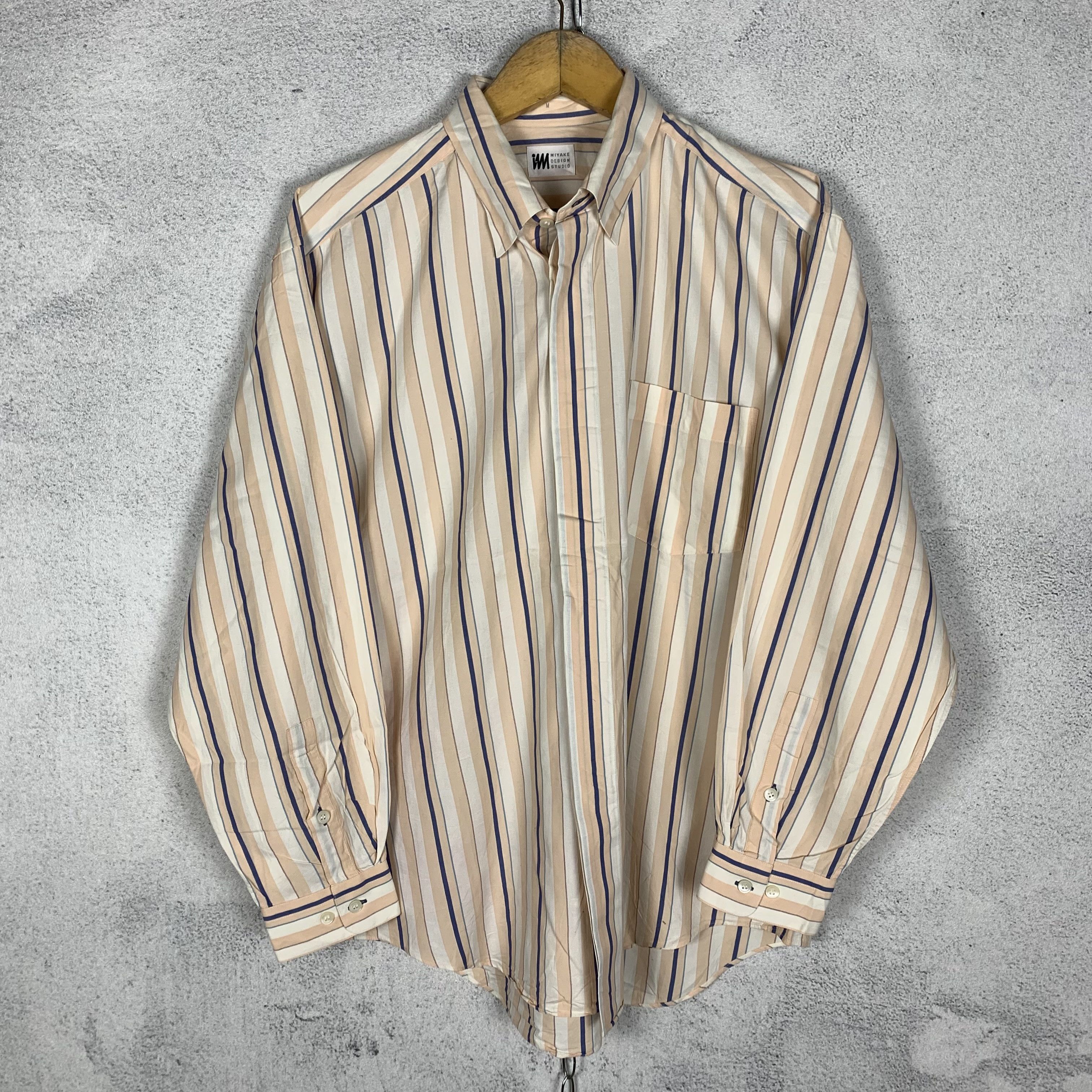 Issey Miyake Vintage Issey Miyake Striped Shirt Size US M / EU 48-50 / 2 - 1 Thumbnail