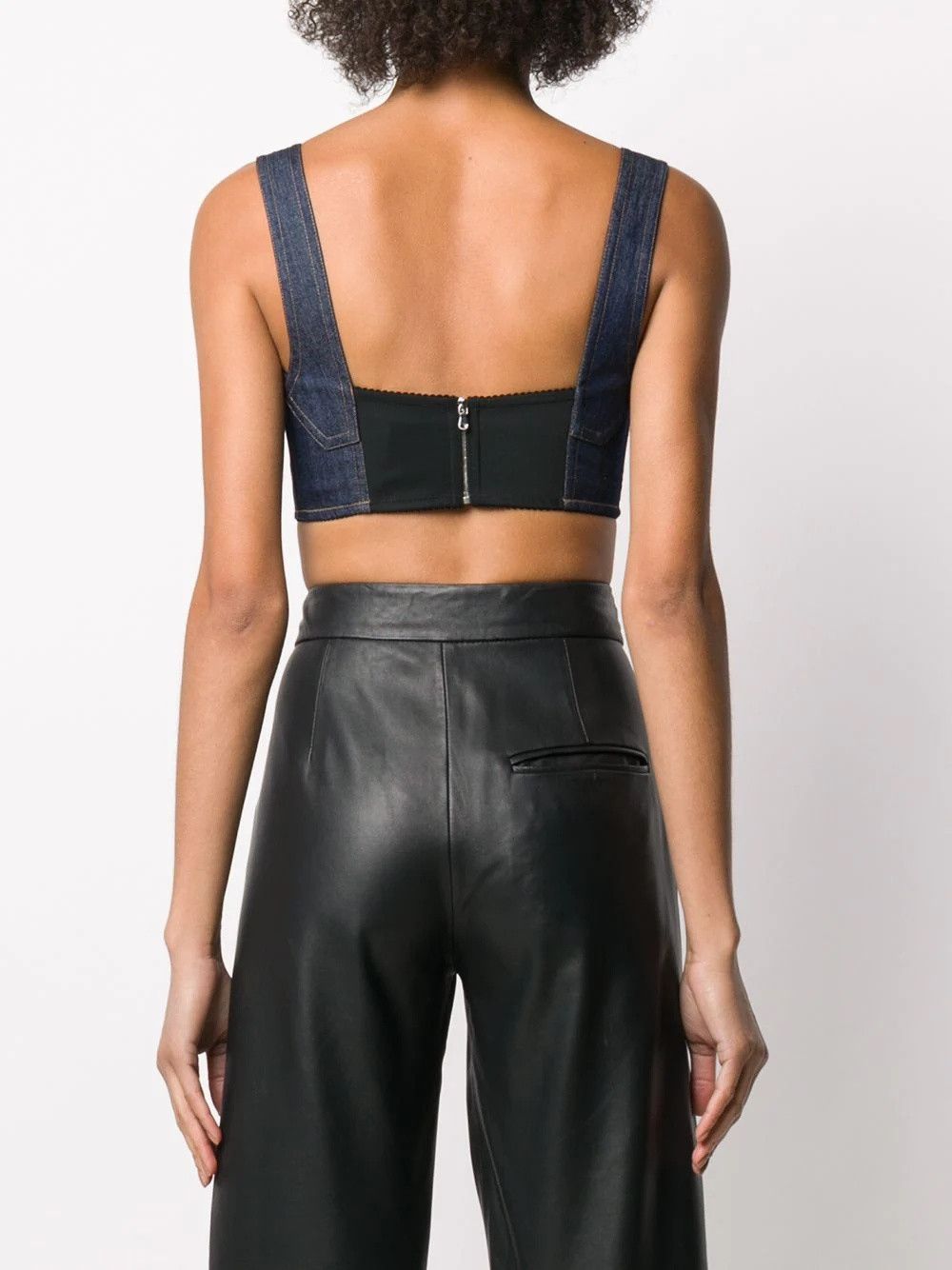 Dolce & Gabbana o1y0925 Denim Crop Top in Blue Size XS / US 0-2 / IT 36-38 - 4 Thumbnail