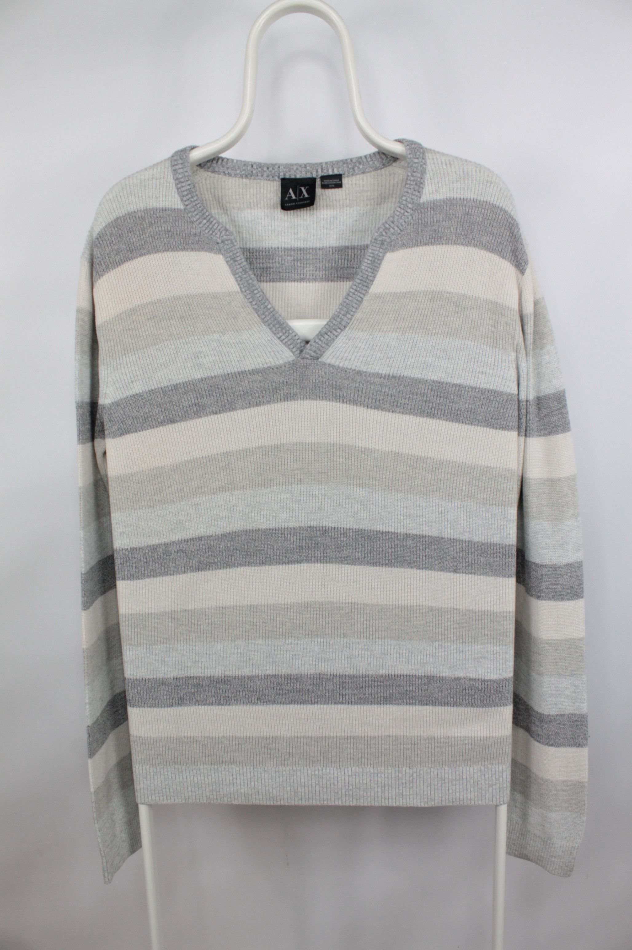 Armani × Armani Exchange Armani Exchange V-Neck Cotton Pullover Size US M / EU 48-50 / 2 - 1 Thumbnail