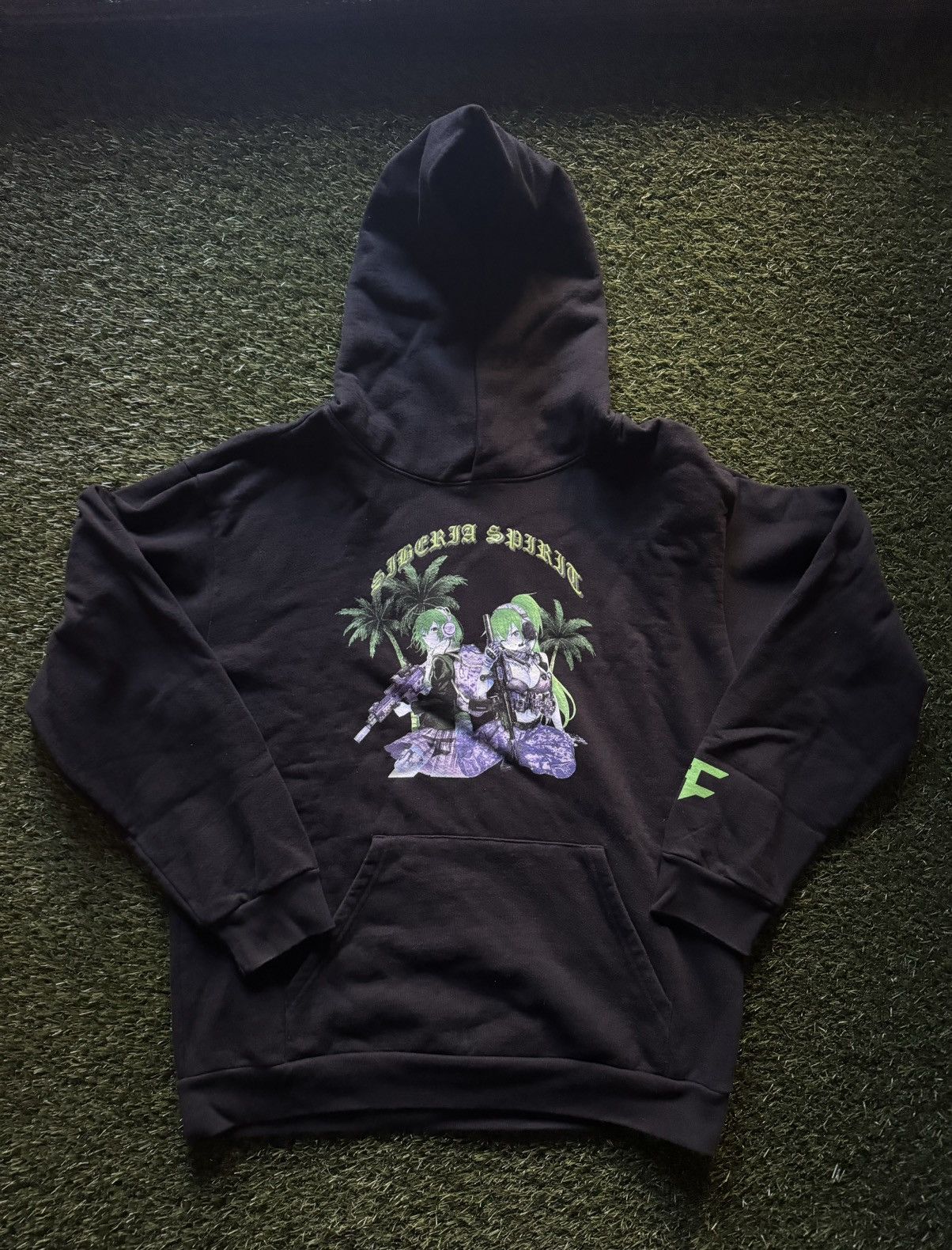image of Faze x Siberia Hills “Anime Warfare” Hoodie in Black, Men's (Size Large)