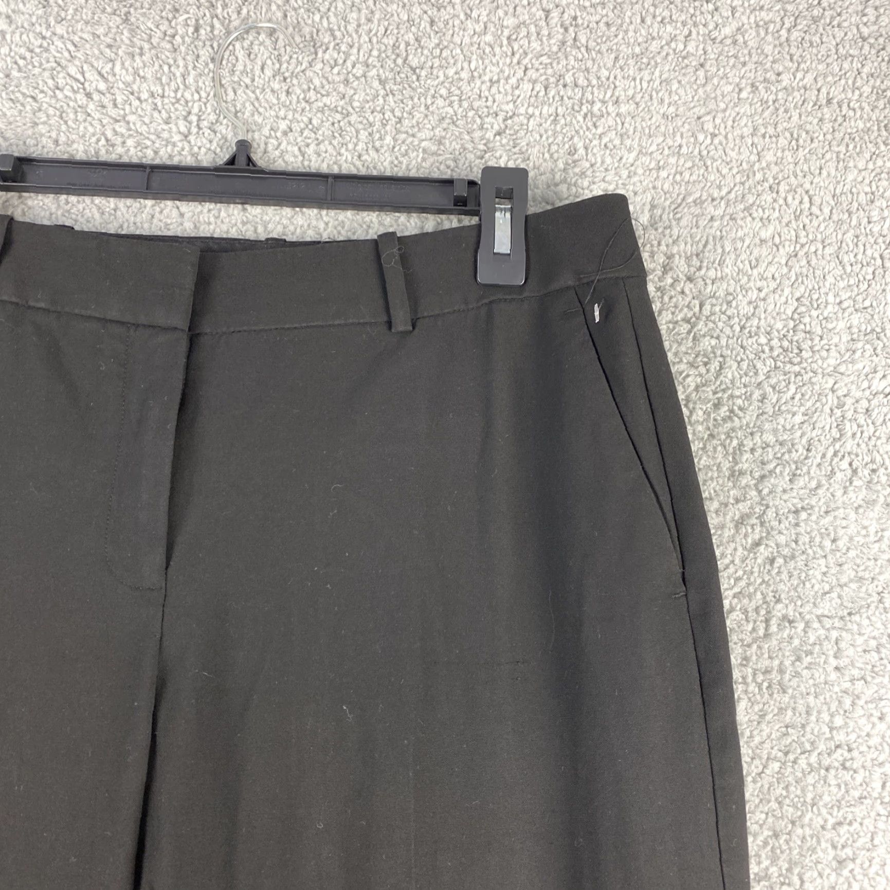 Ann Taylor Ann Taylor Dress Pants Women's Size 8 Black Mid-Rise Straight Leg Regular Fit Size 30" / US 8 / IT 44 - 3 Thumbnail