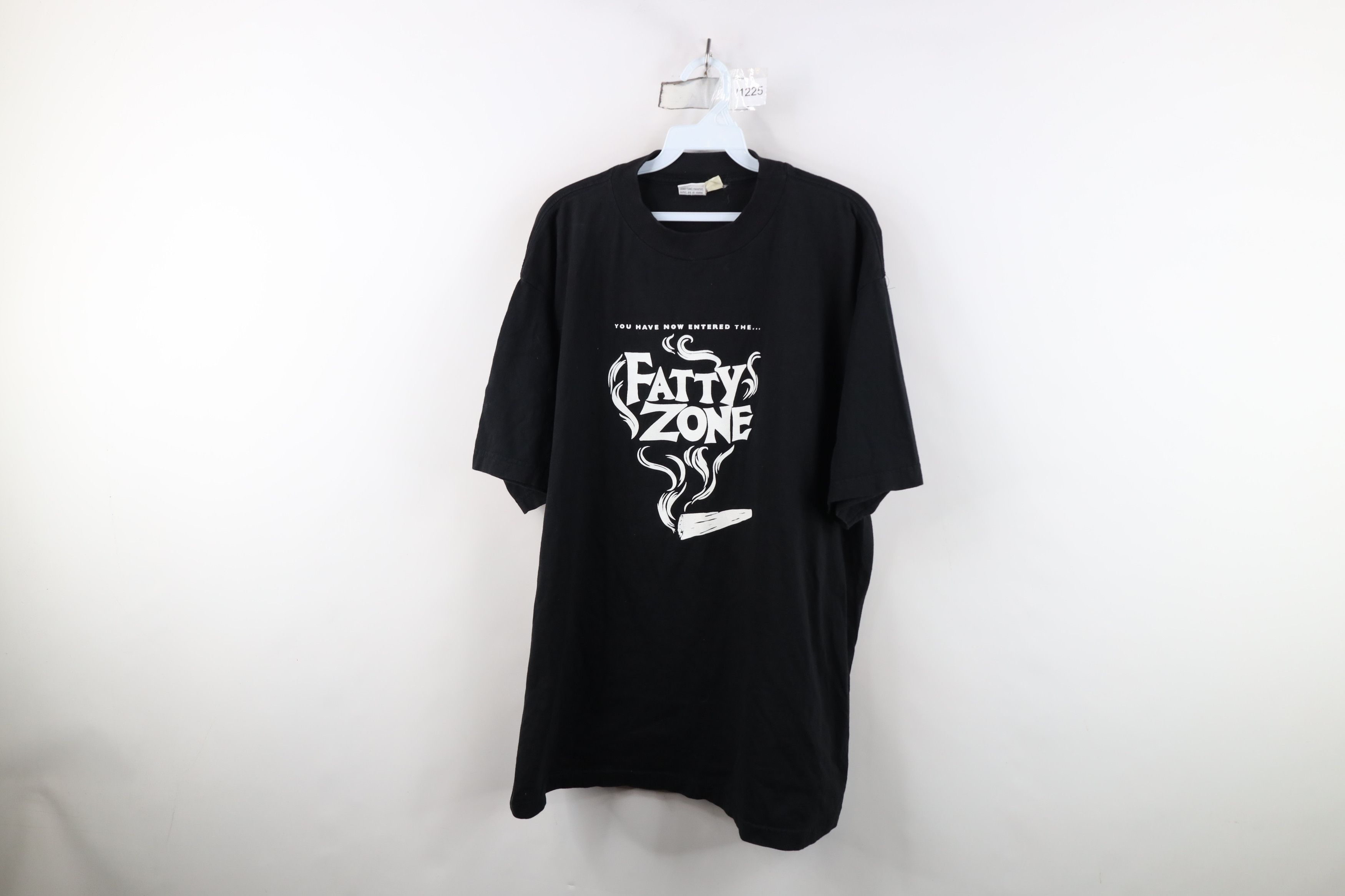 Vintage Vintage 90s Entered The Fatty Zone Blunt Weed T-Shirt Black Size US XL / EU 56 / 4 - 1 Thumbnail