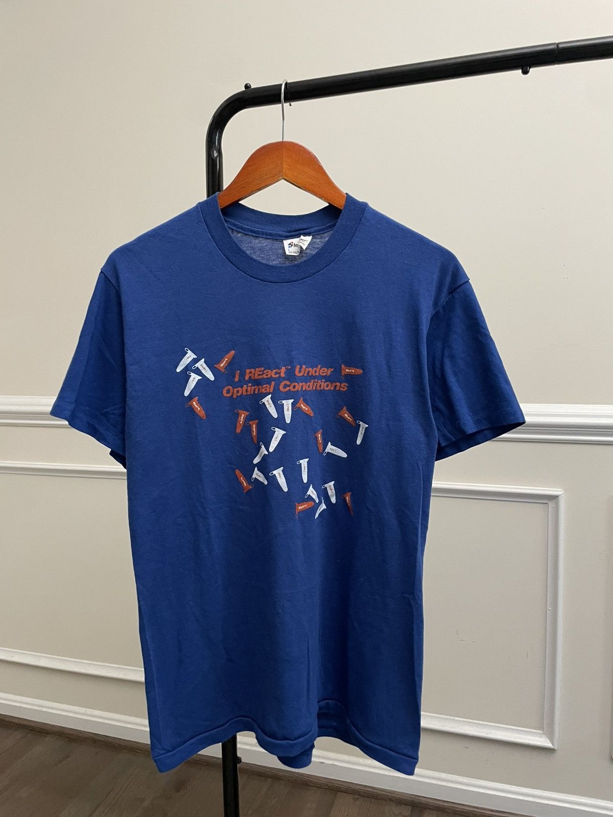 Vintage Vintage 80s 90s I React Under Graphic Tee Unsoundrags Hanes Size US L / EU 52-54 / 3 - 2 Thumbnail