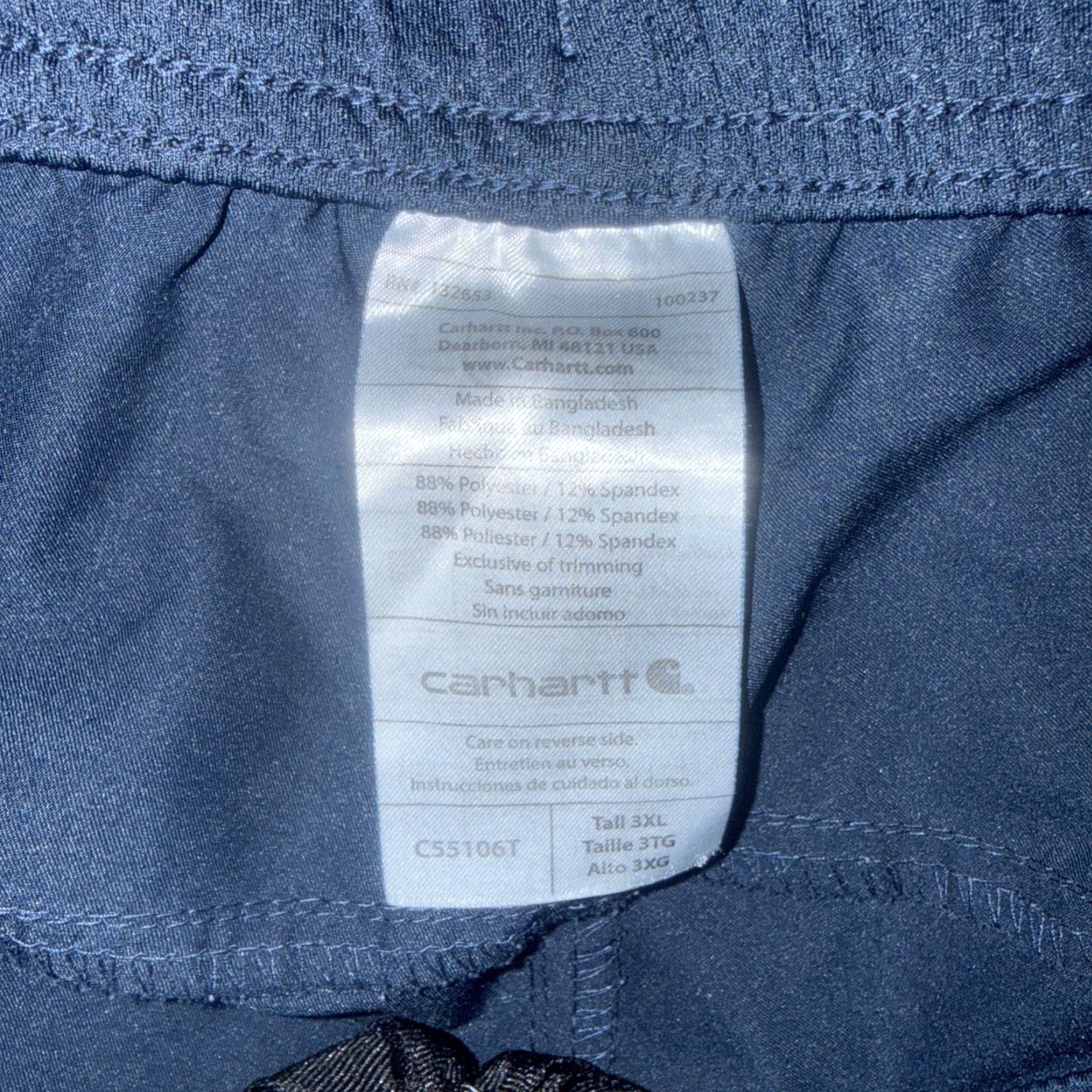 Carhartt Carhartt Polyester Blue Pants Mens 3XLT Size Regular 36 Inseam Size US 39 - 2 Thumbnail