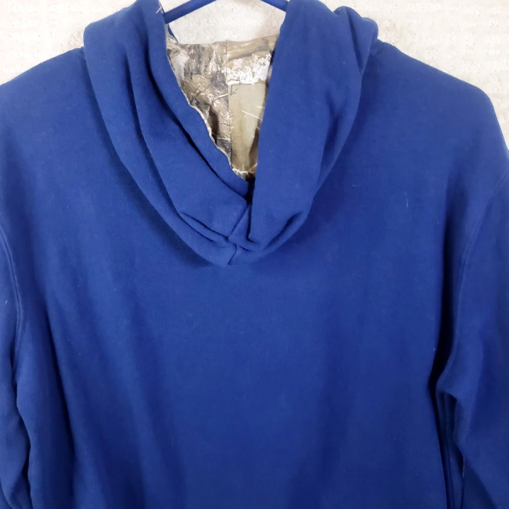 Realtree Realtree Hoodie Mens S Blue Camo Deer Antler Logo Hunting Outdoors Sweatshirt with Hooded Pockets Graphic Print Pullove r Size US S / EU 44-46 / 1 - 7 Thumbnail