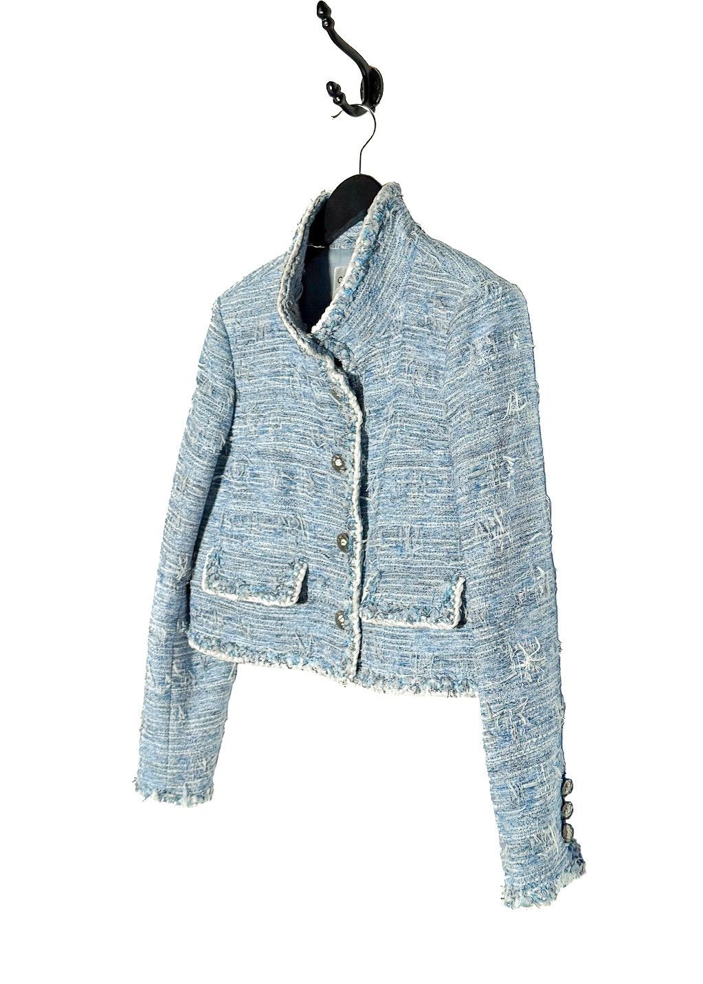 Chanel Chanel SS15 Blue Fantasy Tweed Short Jacket Size M / US 6-8 / IT 42-44 - 2 Thumbnail