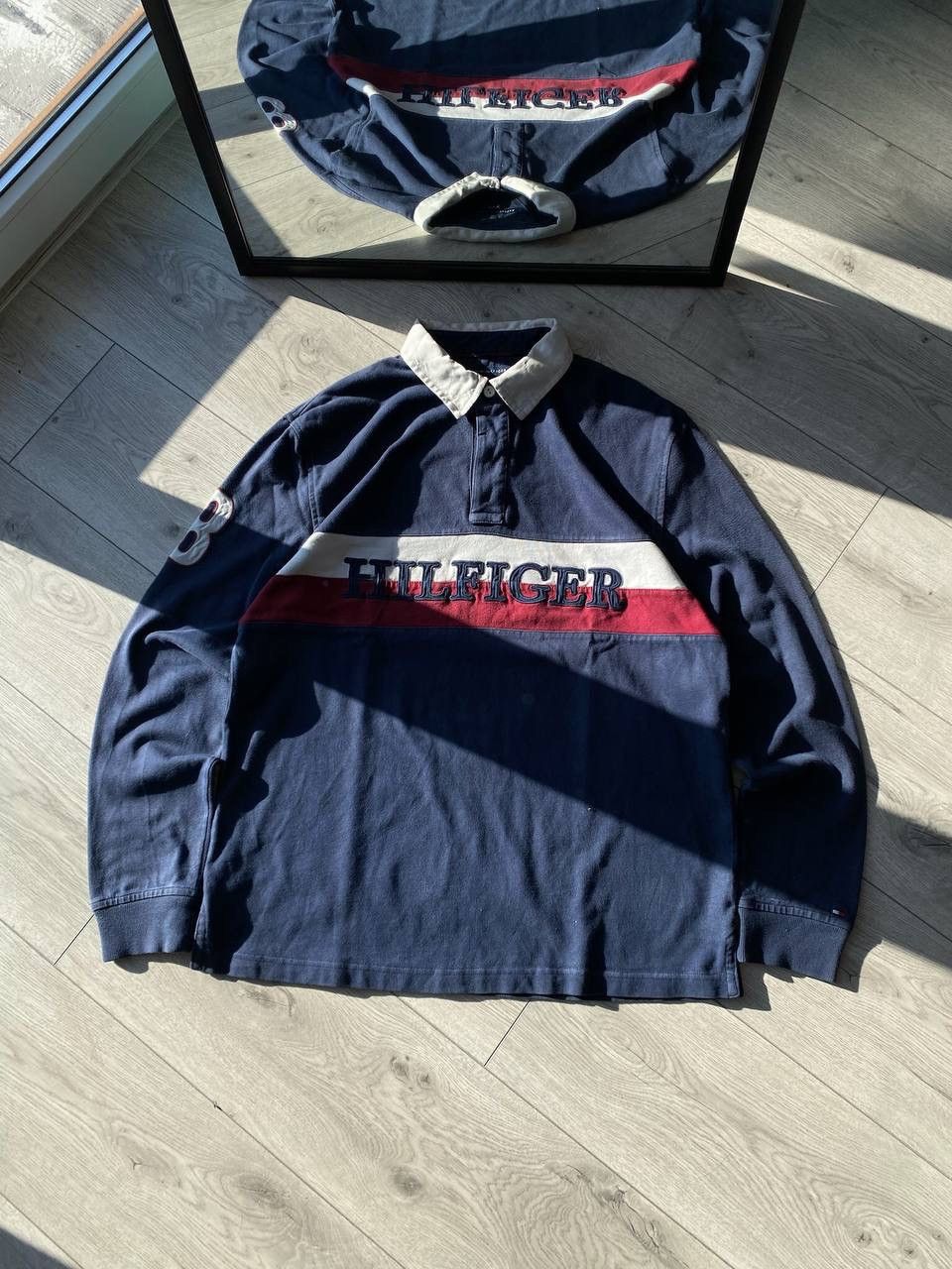 Tommy Hilfiger Vintage Tommy Hilfiger Rugby Longsleeve Shirt Y2K L Size US L / EU 52-54 / 3 - 1 Thumbnail
