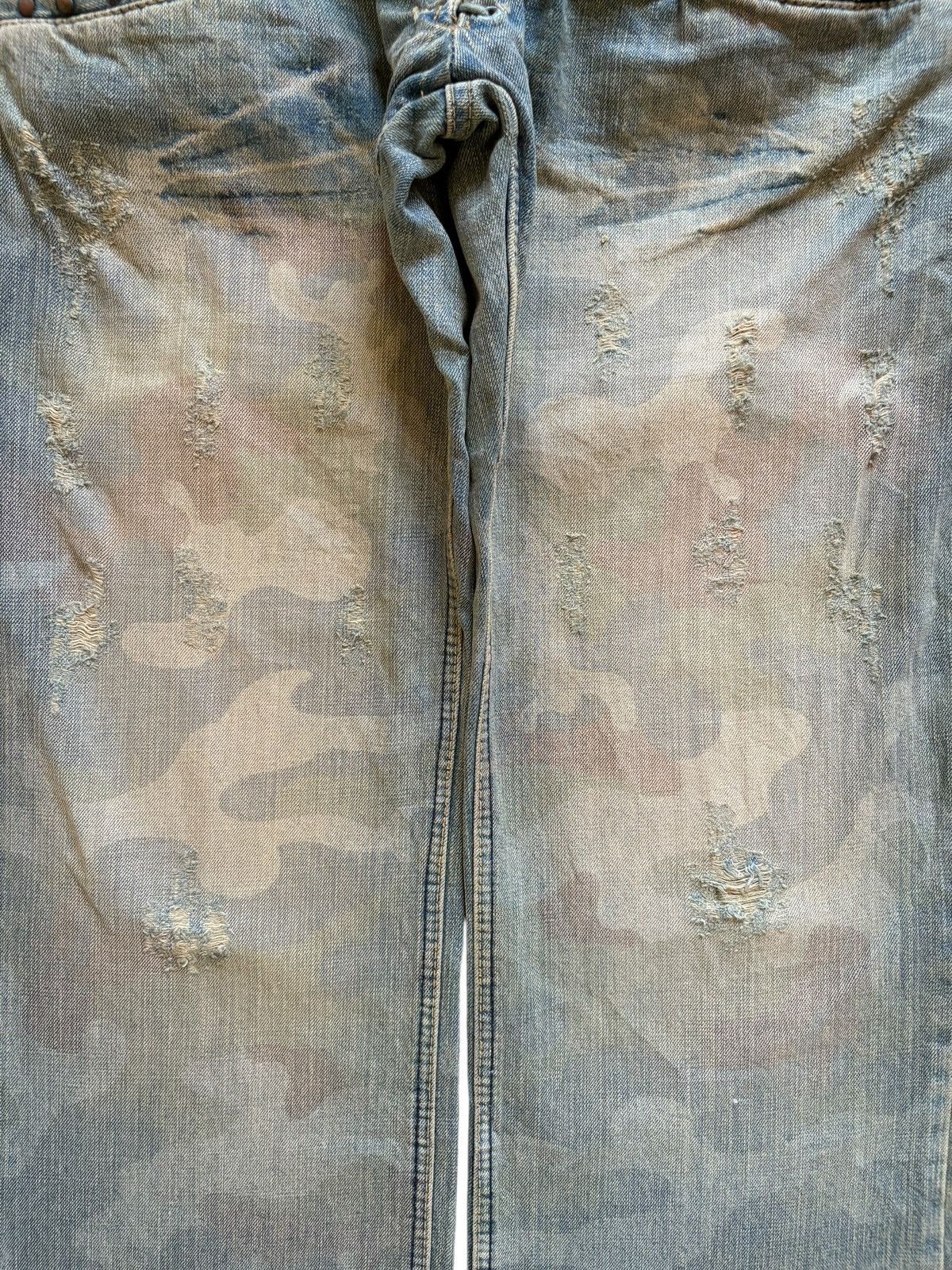 If Six Was Nine Vintage Japanese Brand Double Waist Mud Wash Baggy Jean Size US 33 - 5 Thumbnail