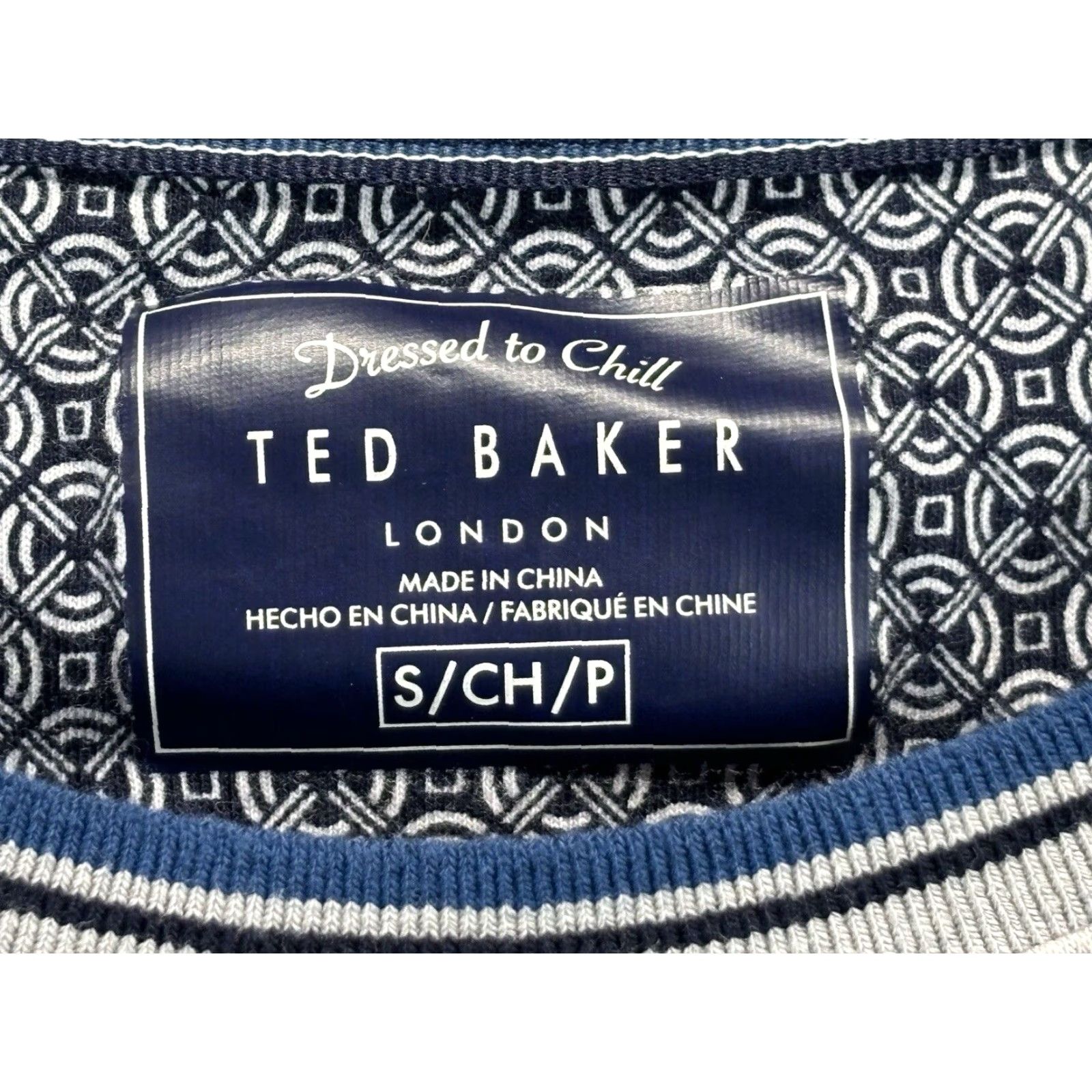 Ted Baker Ted Baker Long Sleeve Crewneck T Shirt Men's Small Grey Cotton Blend Soft Size US S / EU 44-46 / 1 - 5 Thumbnail