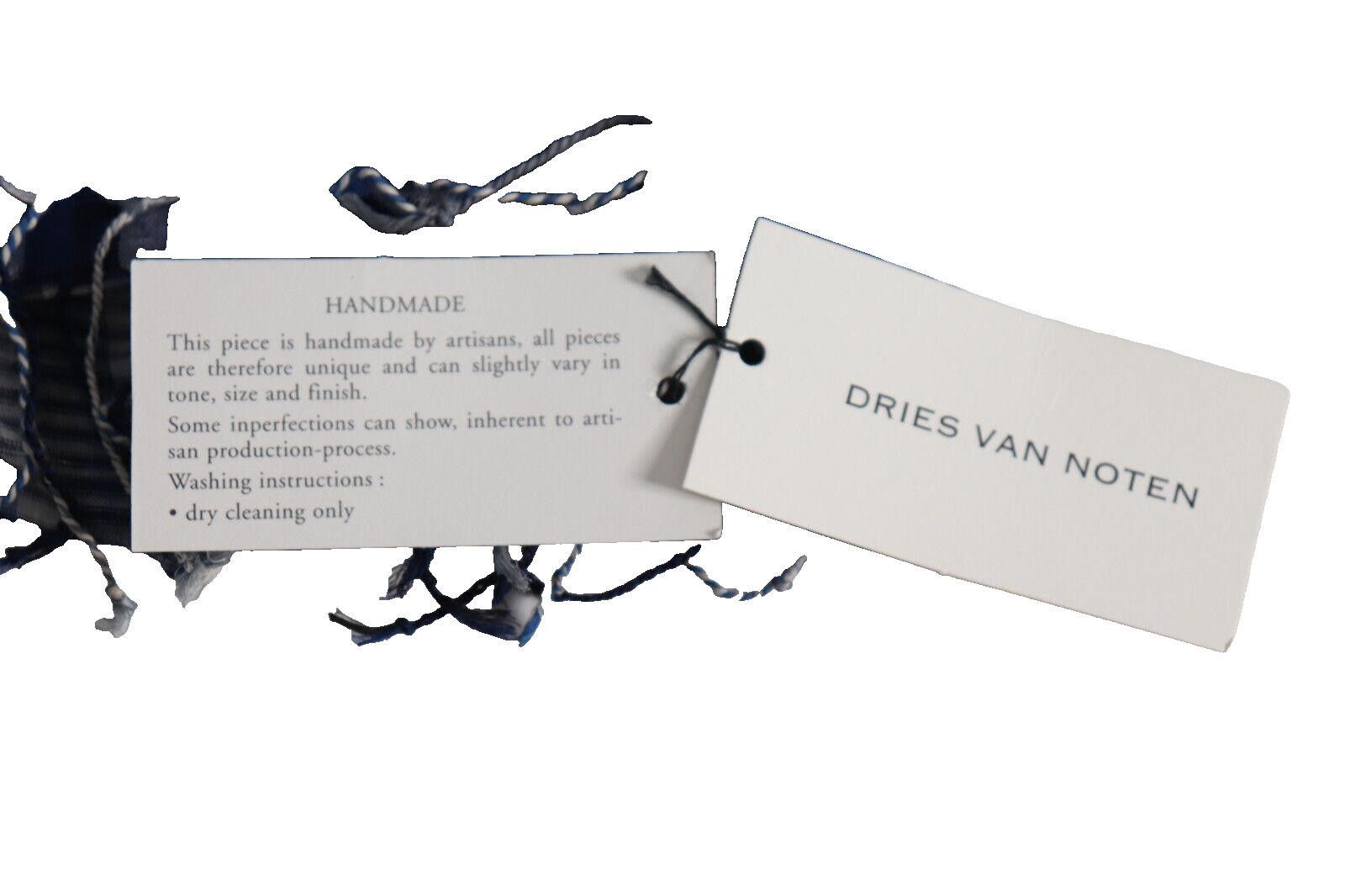 Dries Van Noten Dries Van Noten Unisex Blue Striped Farriss Scarf Cotton NWT Size ONE SIZE - 3 Thumbnail