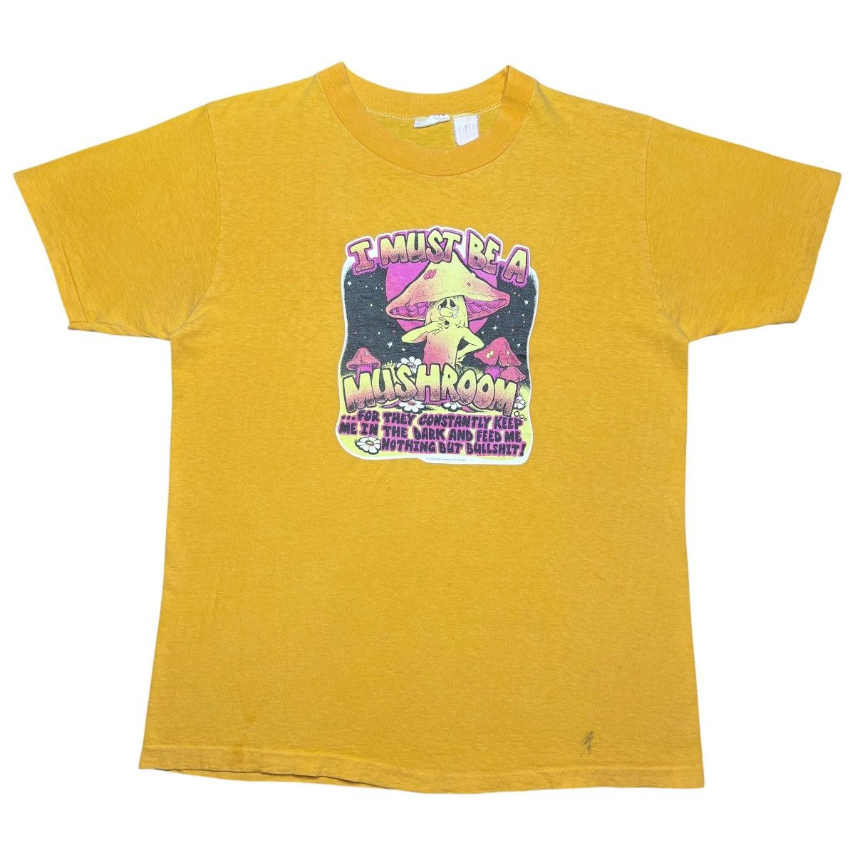 Other Vintage 70s I Must Be A Mushroom Magic Mushroom Graphic Tee Size US L / EU 52-54 / 3 - 1 Thumbnail