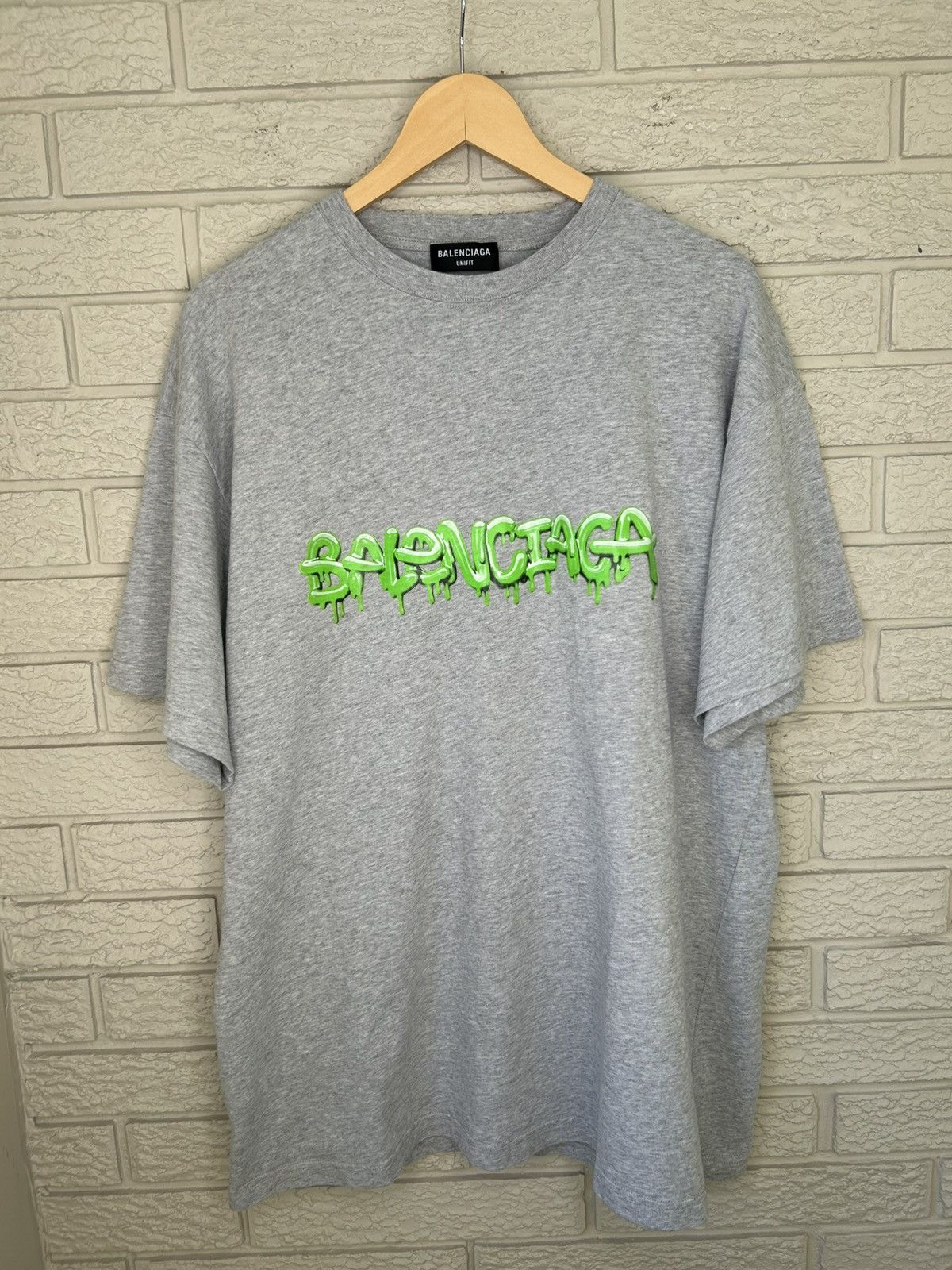 Balenciaga Balenciaga Slime Logo Oversized T Shirt Size US L / EU 52-54 / 3 - 1 Thumbnail