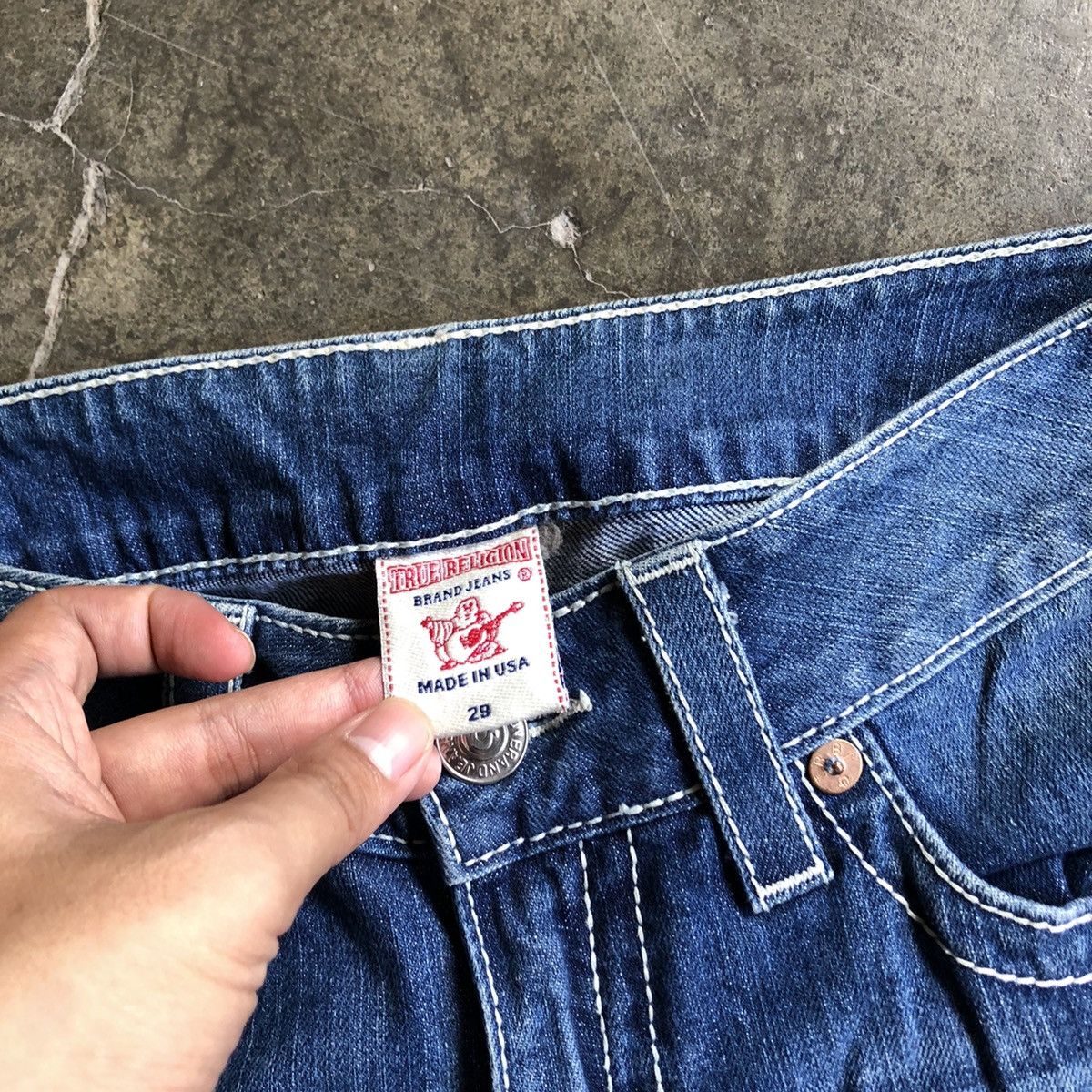Hysteric Glamour × Japanese Brand × True Religion Vintage True Religon Flare Bell Bottom Jeans Size 29" - 7 Thumbnail