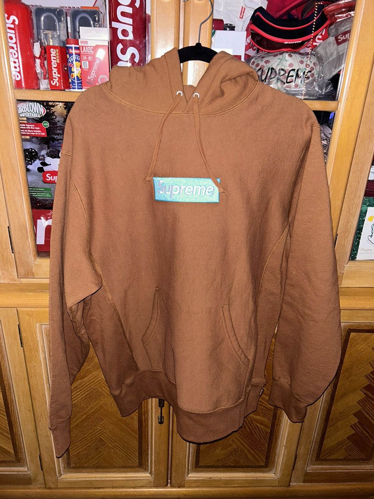 Supreme Supreme Rust Brown Box Logo Hooded Sweatshirt FW17 Large