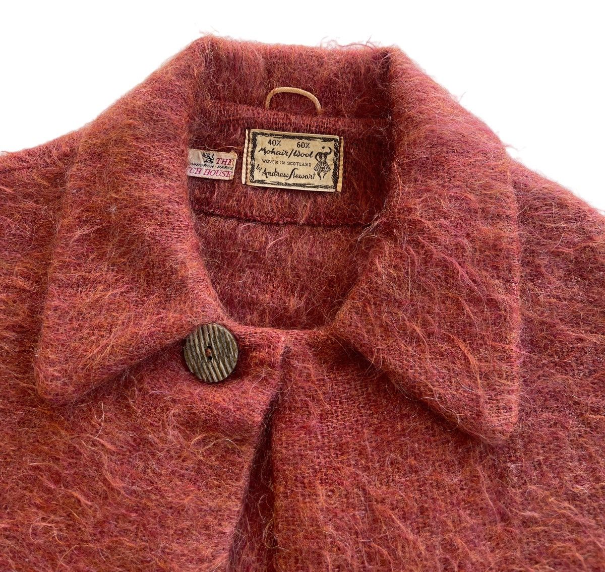 Vintage 1960s Andrew Stewart Fuzzy Mohair Poncho Size M / US 6-8 / IT 42-44 - 5 Thumbnail