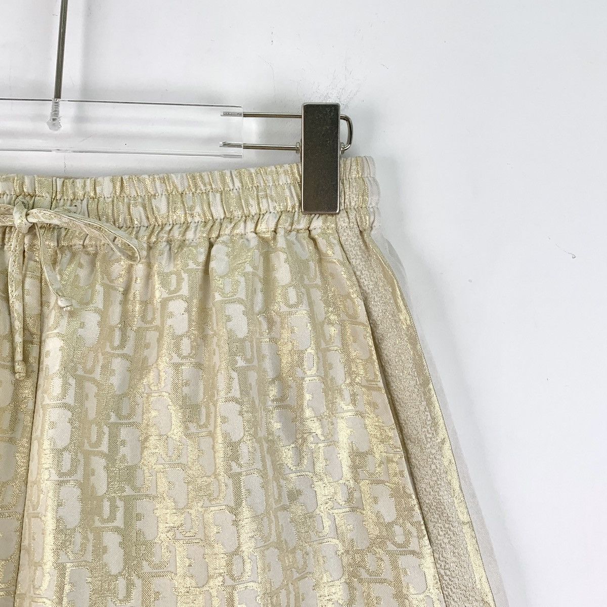 Dior Dior Gold Logo Jacquard Full Print Mulberry Silk Shorts Size 27" / US 4 / IT 40 - 3 Thumbnail