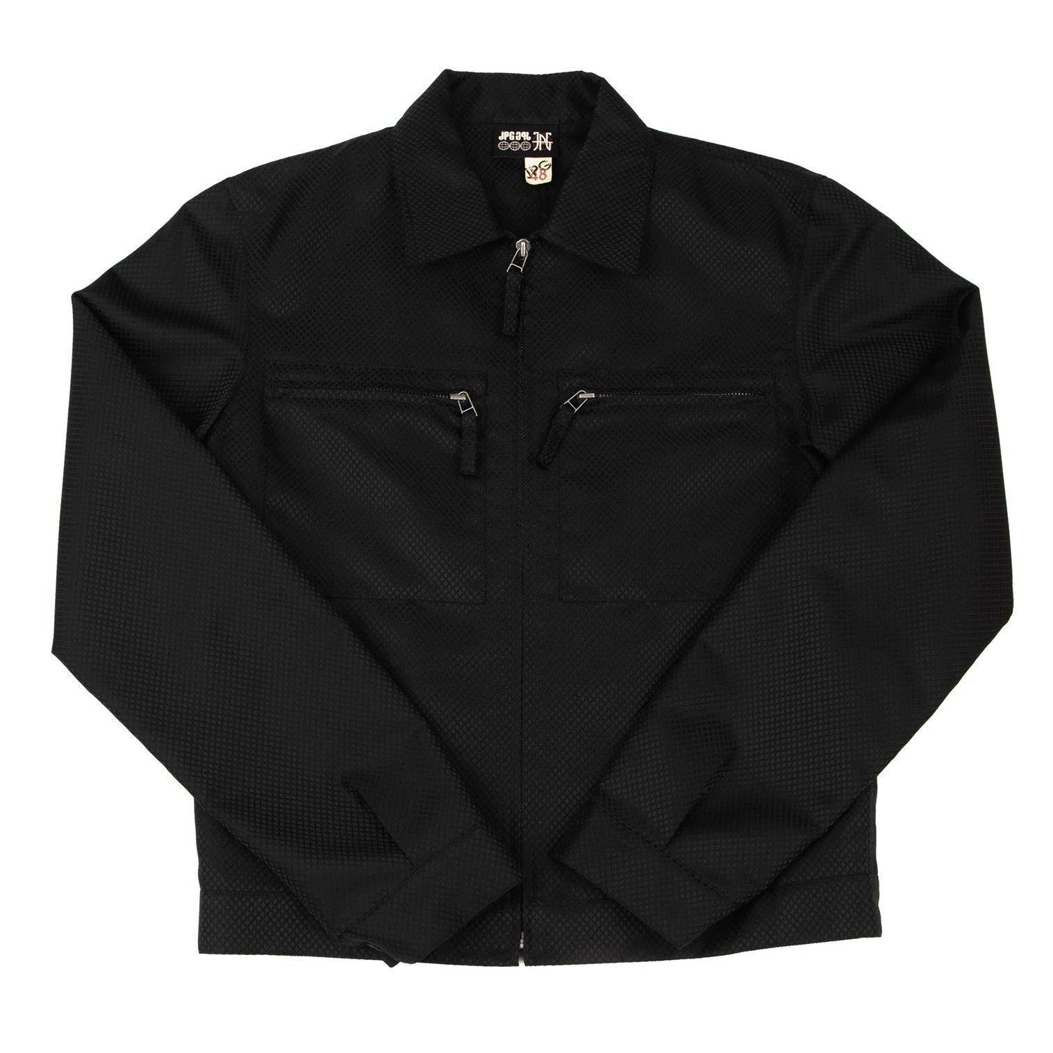 Jacquard Zip Shirt Blouson in Black Size 48