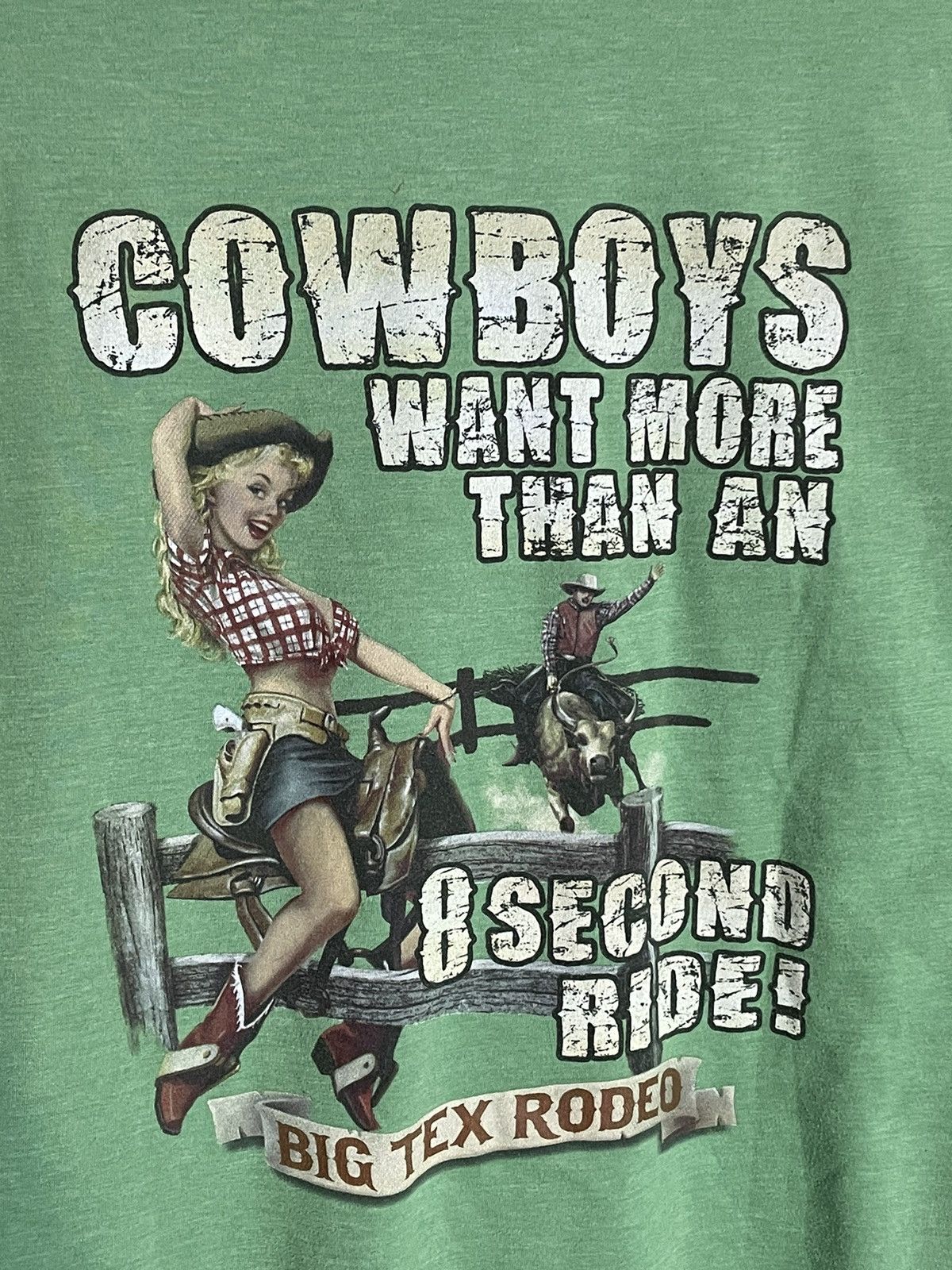 Vintage Funny Cowboys Want More Than 8 Secon Ride T-shirt Pornstar Size US L / EU 52-54 / 3 - 5 Thumbnail