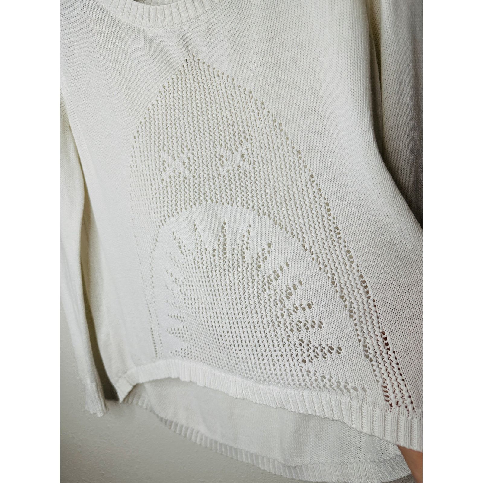 Billabong Billabong Boat Neck High Low Shark Knit Pattern Sweater M Size M / US 6-8 / IT 42-44 - 5 Thumbnail