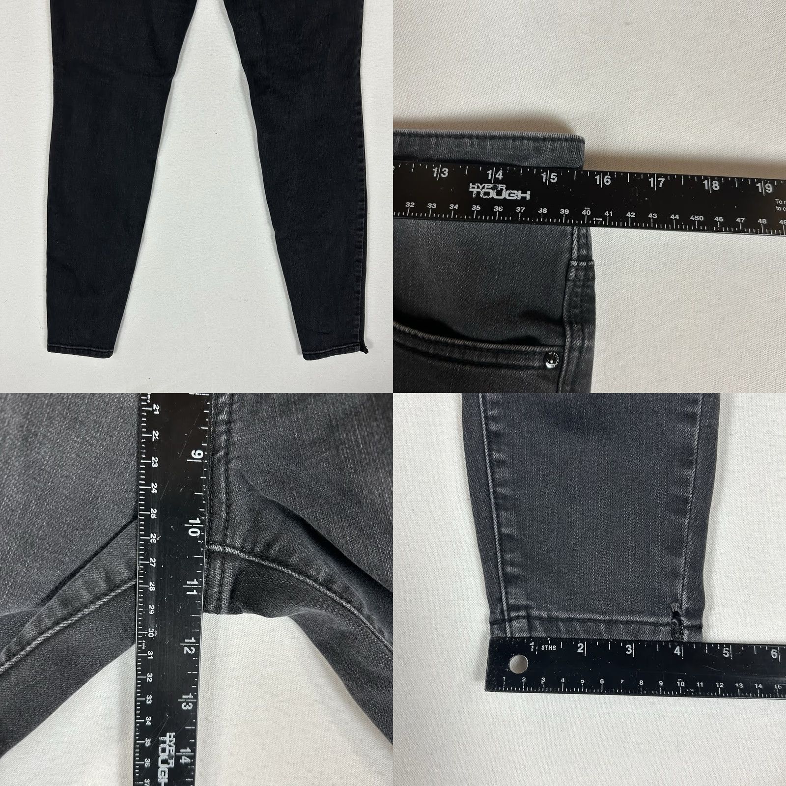 Vintage Maurices Everflex High Rise Skinny Jeans Women's 10 Black Denim Stretch 10L Long Retro Vintage No Size 32" / US 10 / IT 46 - 9 Thumbnail