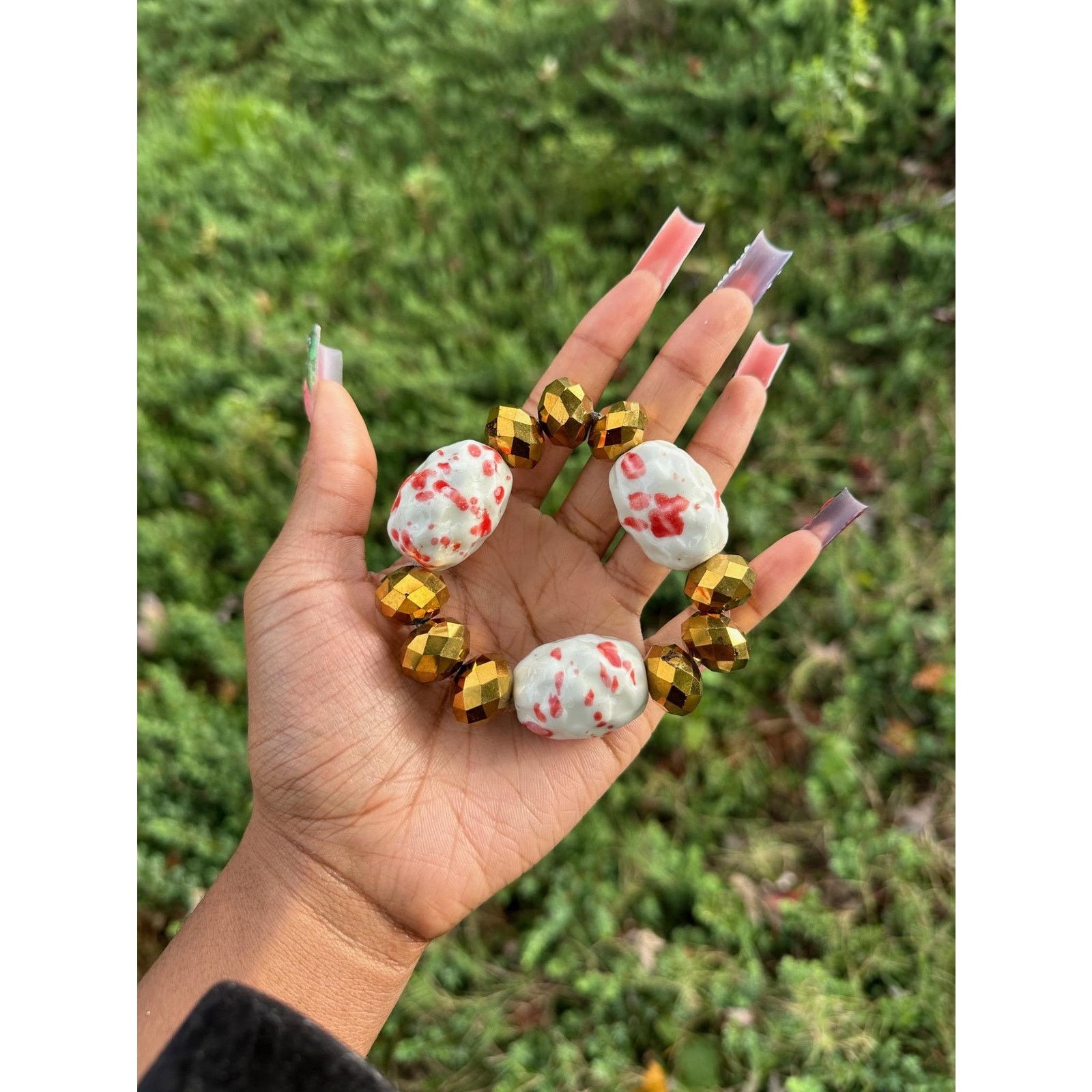 Other xl chunky african beaded bracelet Size ONE SIZE - 2 Thumbnail