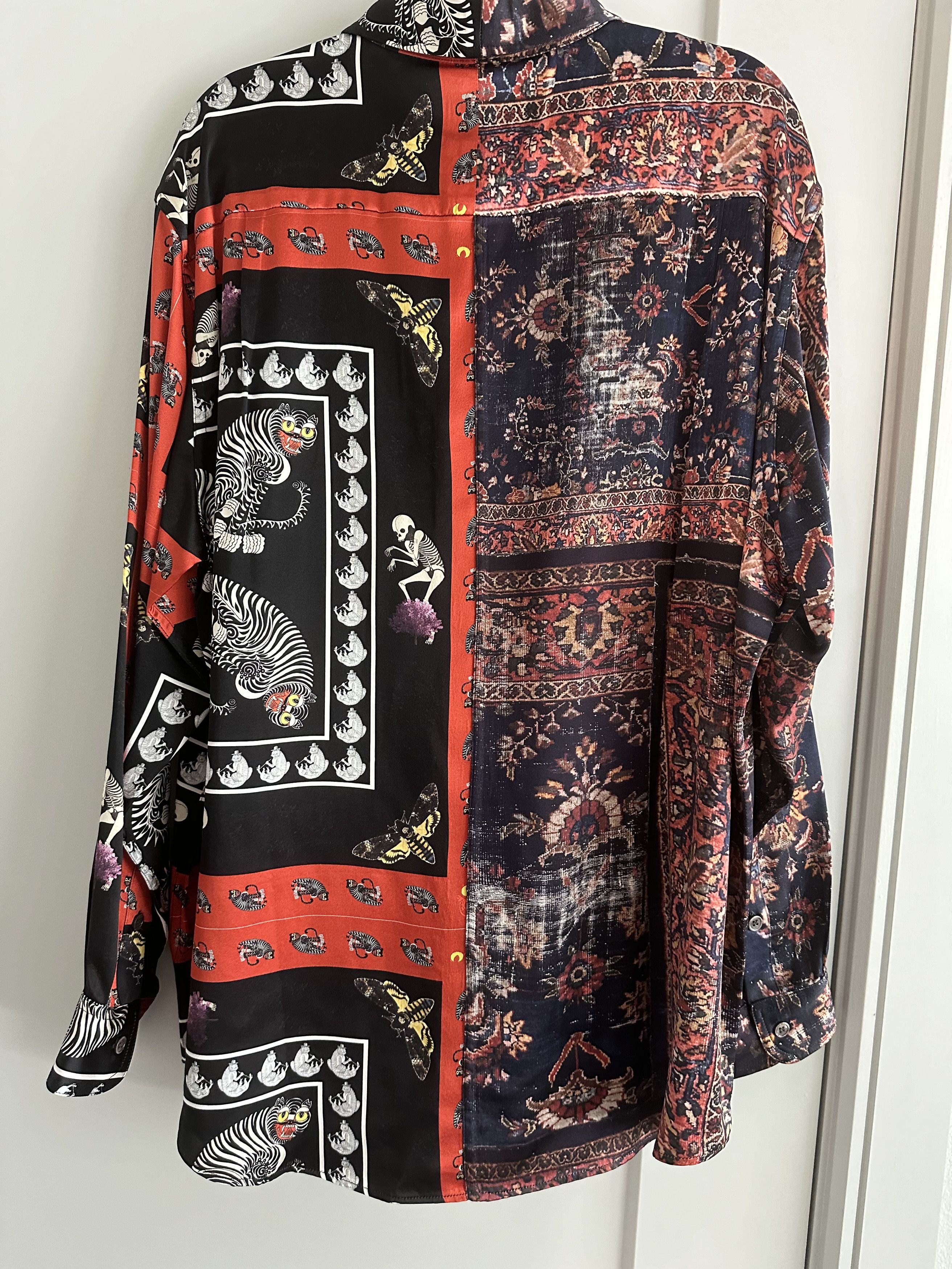 Lost Daze Multicolored Split Print Silk Shirt Size US L / EU 52-54 / 3 - 2 Thumbnail