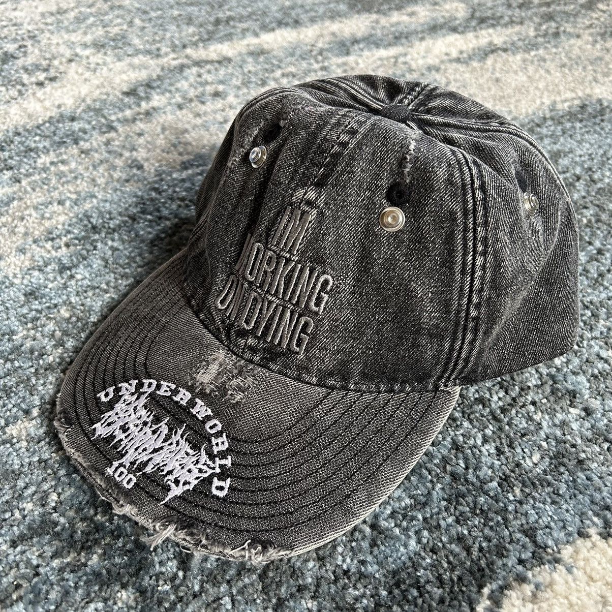 Other WORKiNG ON DYiNG x RECKLESS SCHOLARS DiSTRESSED DAD CAP HAT Size ONE SIZE - 7 Thumbnail