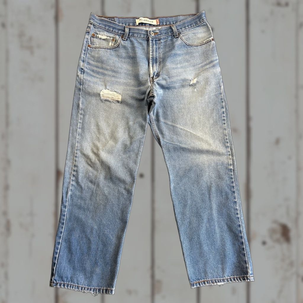 Levi's VINTAGE Levi’s 550 Jeans Wide-Leg Baggy Relaxed Fit 36 x 30 Denim Blue 80s 90s Grunge USA Mens Jeans Size US 36 / EU 52 - 1 Thumbnail