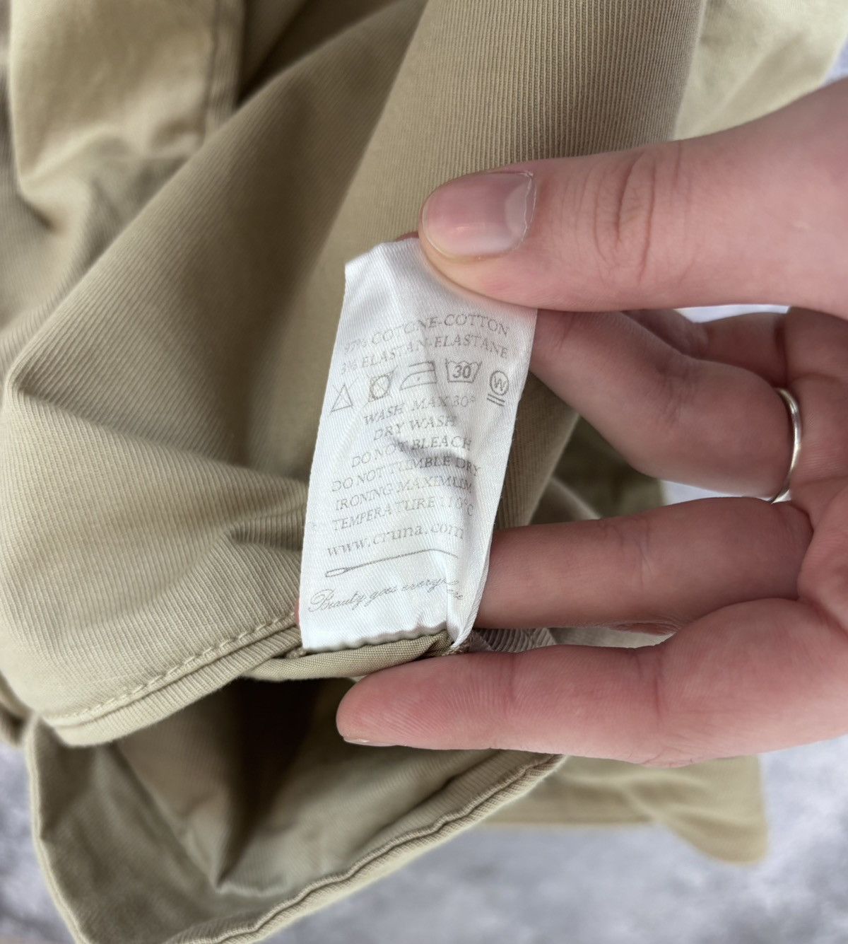 Other Cruna Men’s Beige Brown Chino Pants Trousers Cotton Blend Size US 34 / EU 50 - 14 Thumbnail