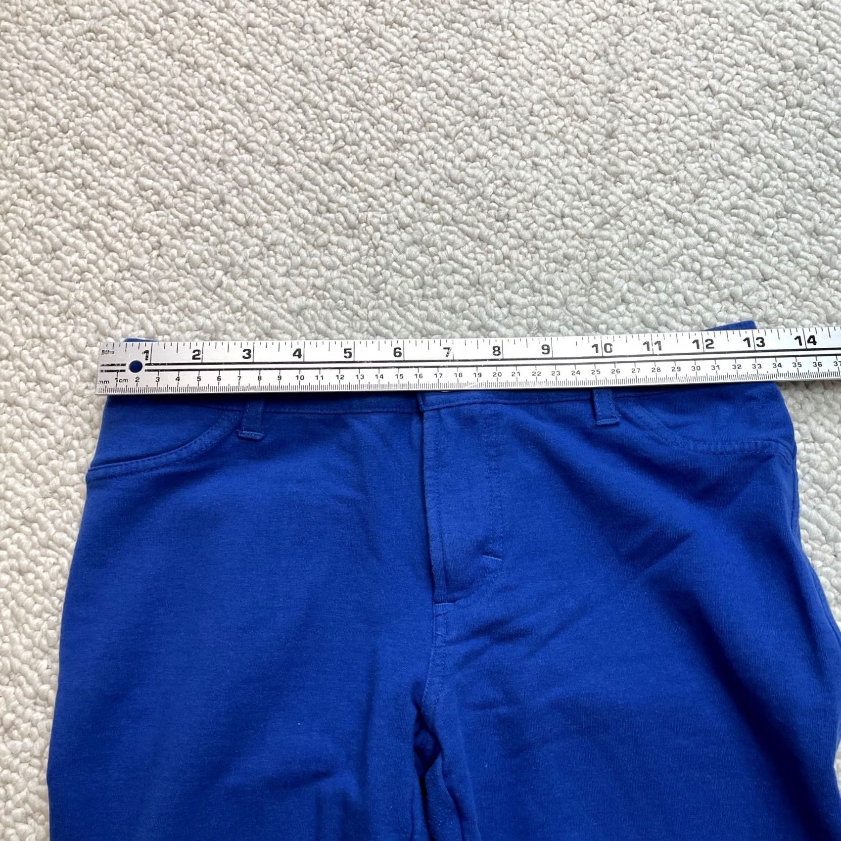 Vintage F&F Chino Pants Womens 26x30 Blue Skinny Cotton Solid Low Rise Stretch Slacks - Vintage Size 28" / US 6 / IT 42 - 7 Thumbnail