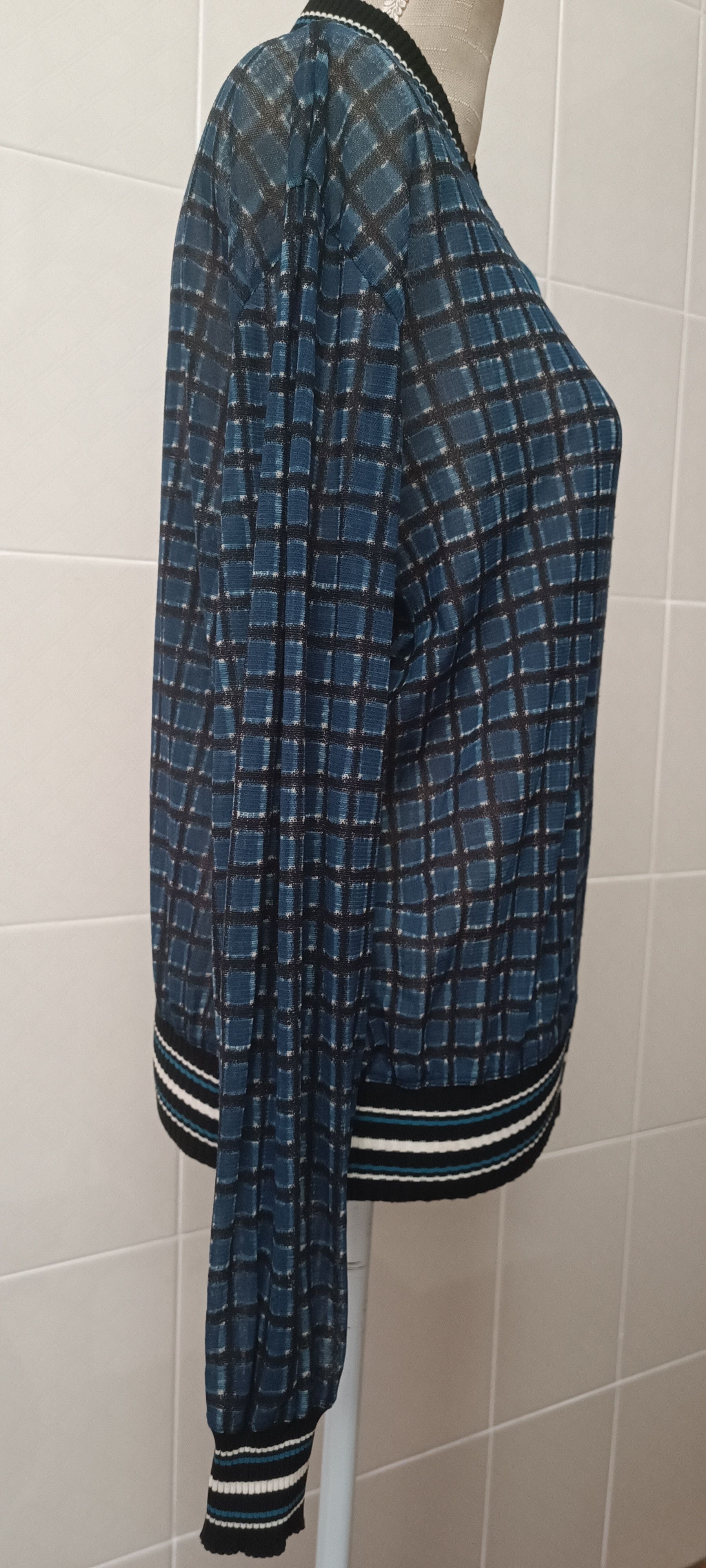 Jean Paul Gaultier SS1999 - Light jacket in nylon mesh with a checkered print Size US S / EU 44-46 / 1 - 5 Thumbnail