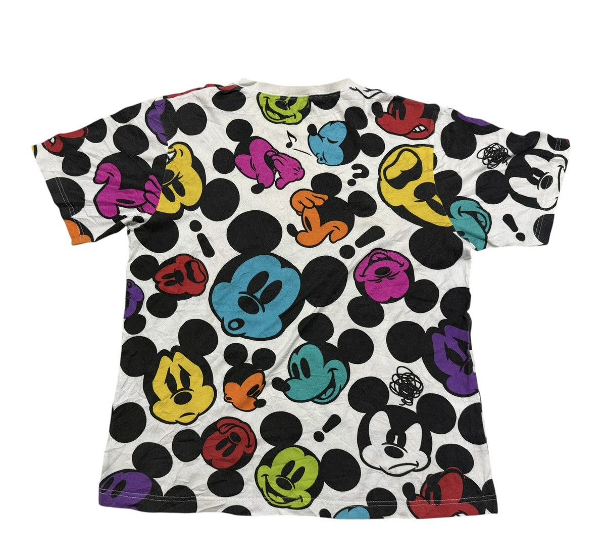 Mickey Mouse Vintage Disney Mickey Head Chaos Over Print T-Shirt Y2K Size US L / EU 52-54 / 3 - 2 Thumbnail
