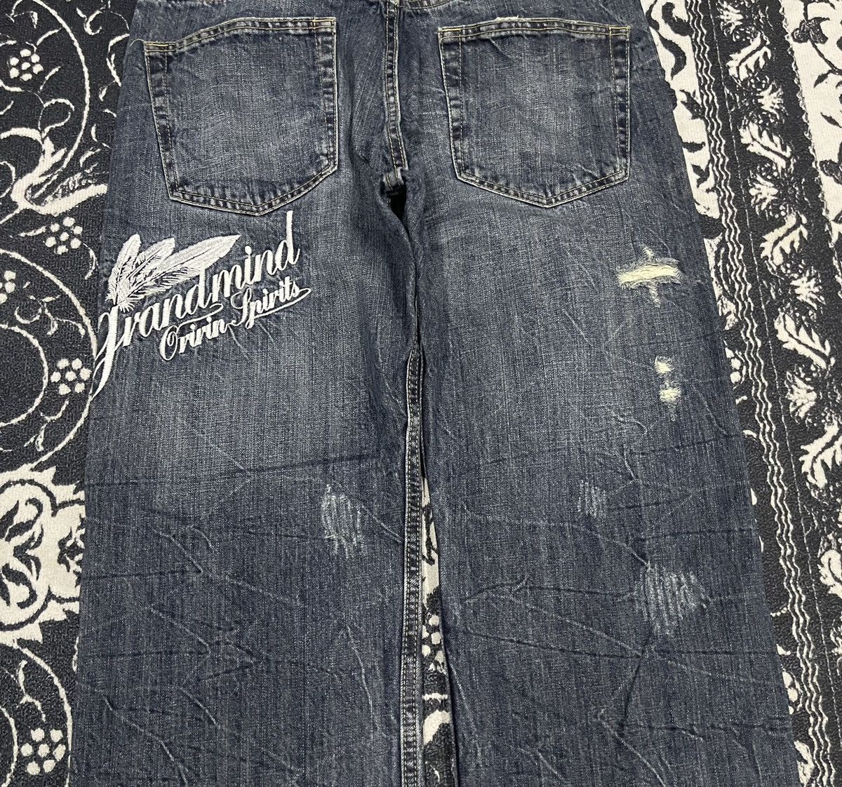 If Six Was Nine Y2K GRAND MIND ORIGIN SPIRIT RARE JEANS EMBROIDERED Size US 32 / EU 48 - 11 Thumbnail