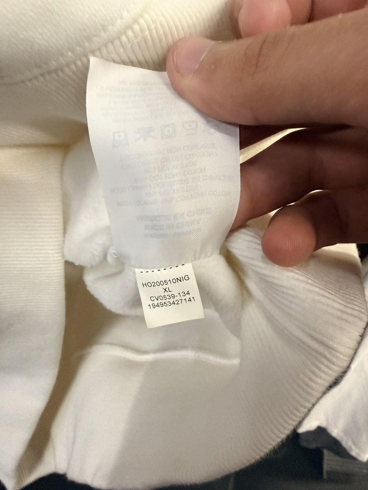 Jordan Brand × Off-White Jordan x Off white two tone cream/white arrows hoodie Size US XL / EU 56 / 4 - 6 Thumbnail