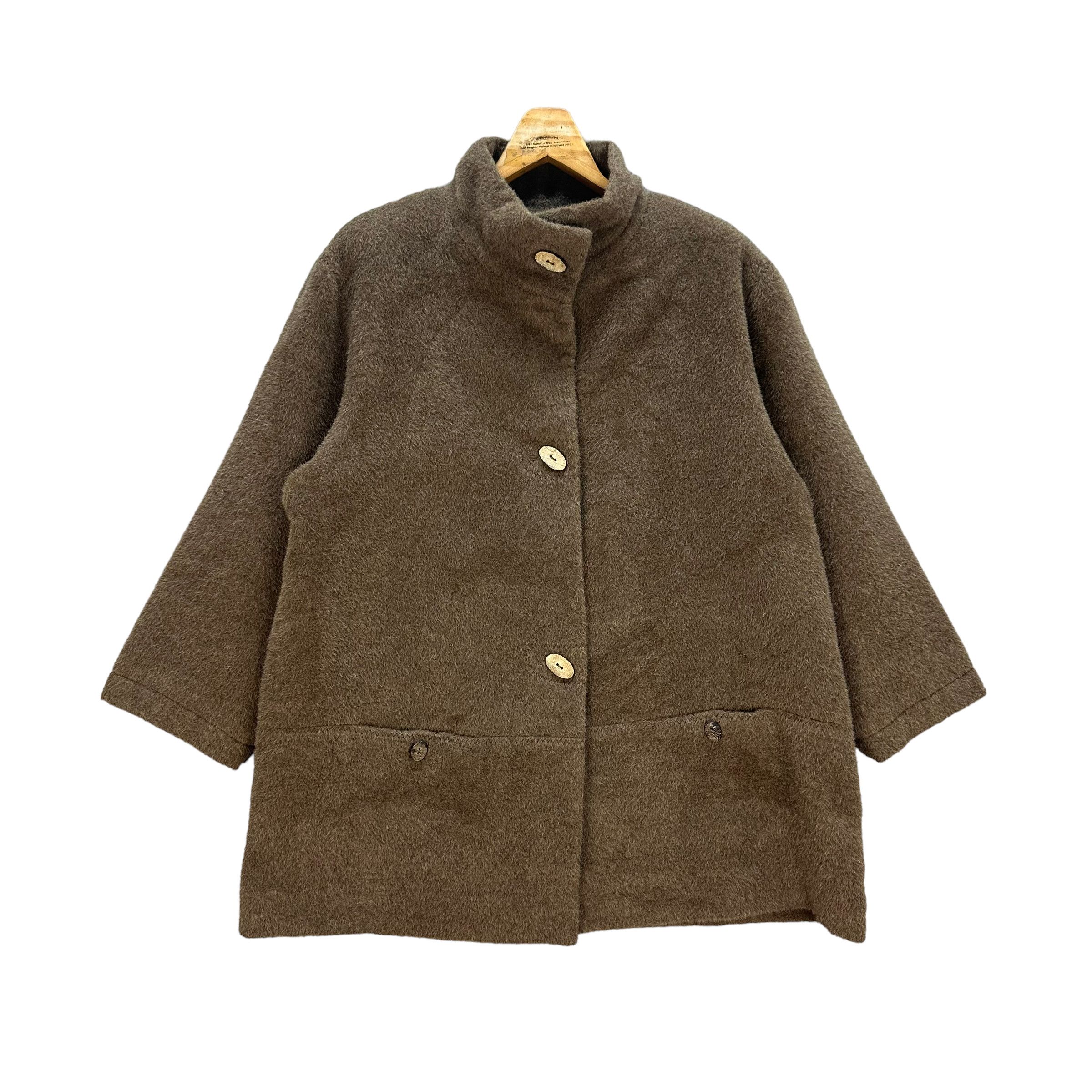 Japanese Brand MON GRE FEMME MOHAIR COAT #8060-199 Size M / US 6-8 / IT 42-44 - 1 Thumbnail