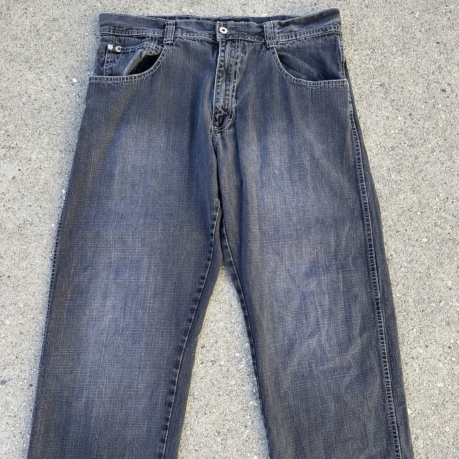 JNCO × Southpole × Vintage Vintage Y2K Southpole Faded Black Baggy Denim Jeans 38x32 Size US 38 / EU 54 - 2 Thumbnail
