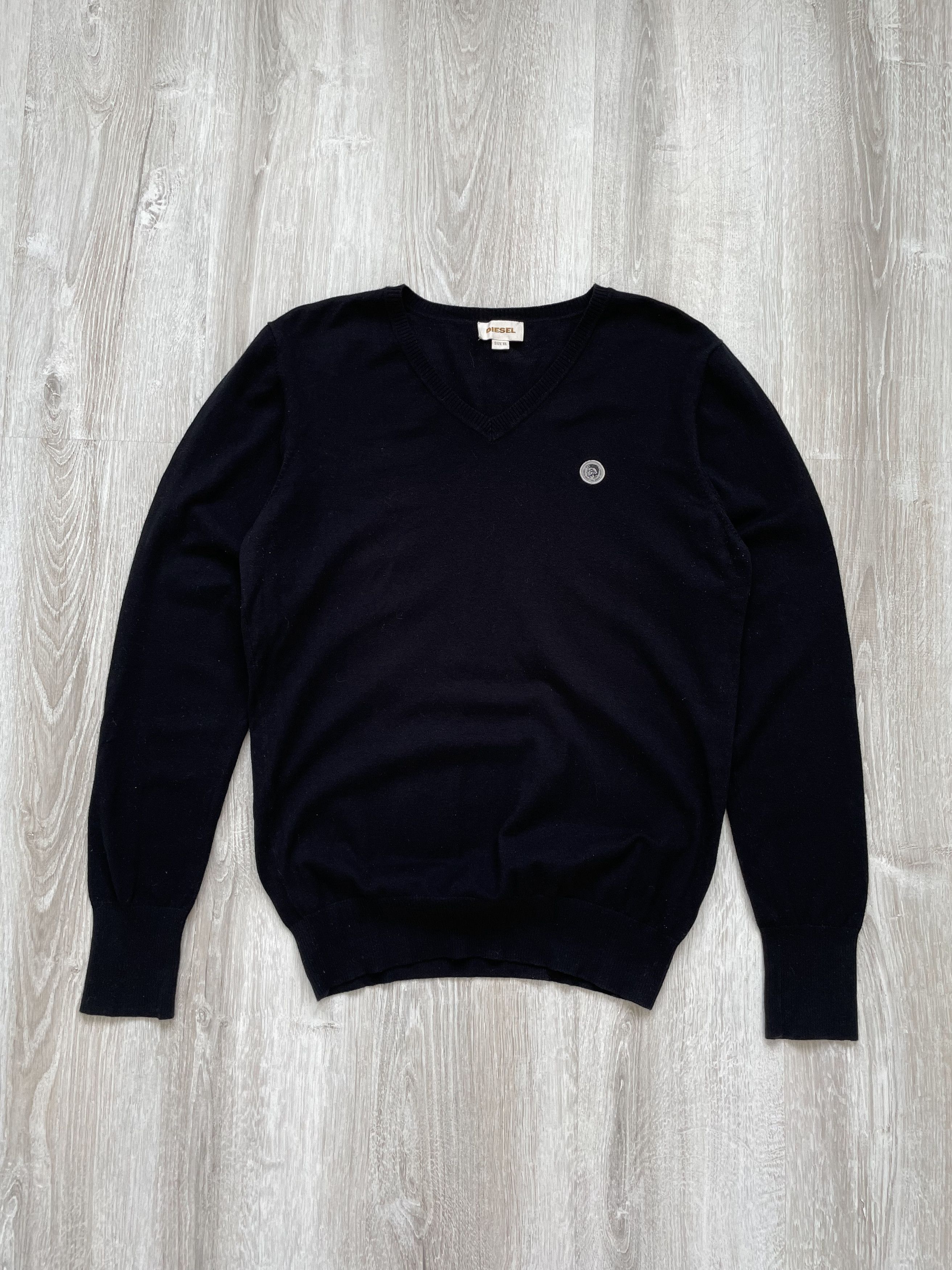 Diesel Diesel Black Sweater Cotton Punk Mini Logo Size US M / EU 48-50 / 2 - 1 Thumbnail