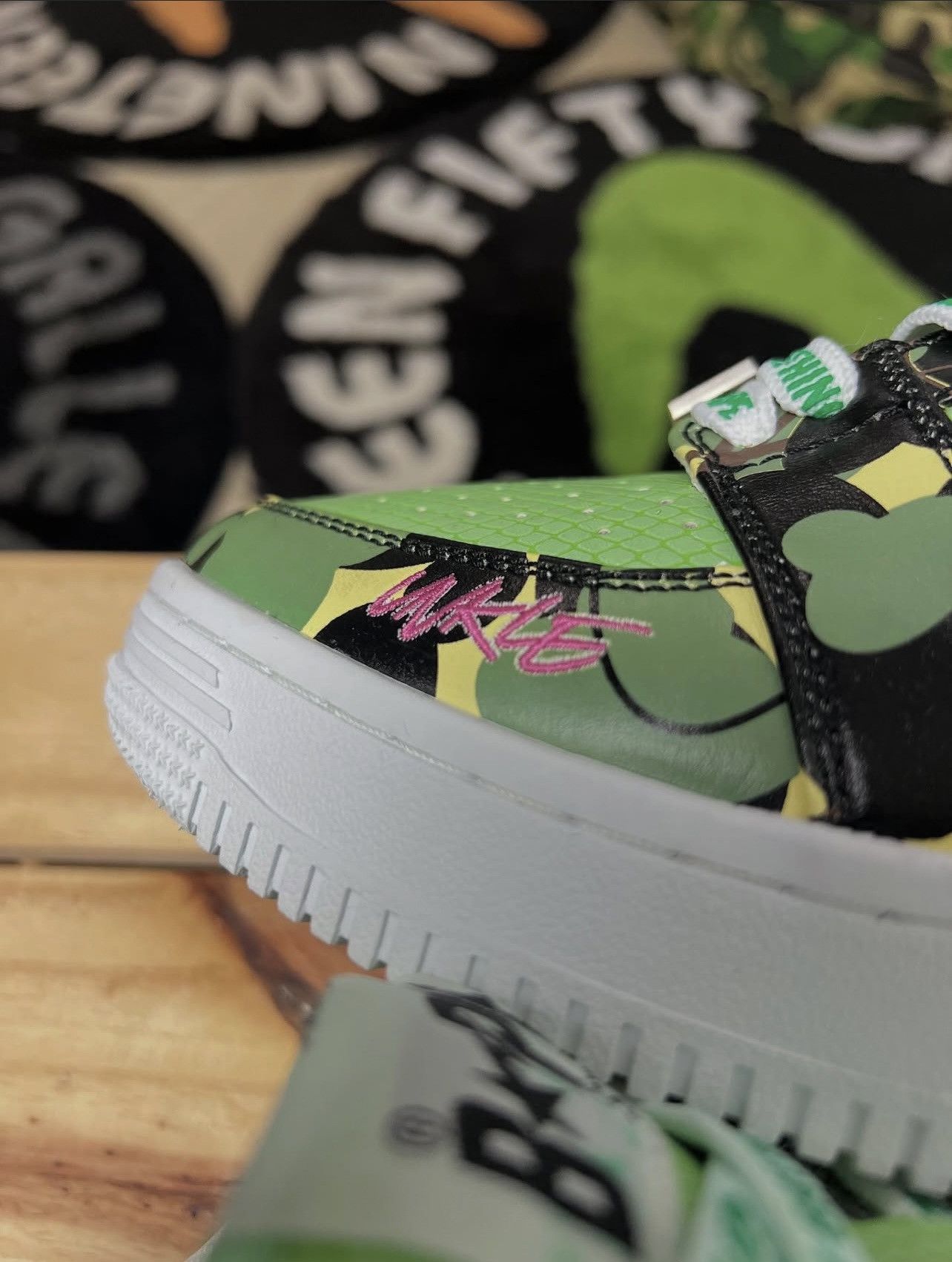Bape × Futura 2021 A Bathing Ape x Unkle Futura Multi Leather Bapesta Size US 8 / EU 41 - 5 Thumbnail