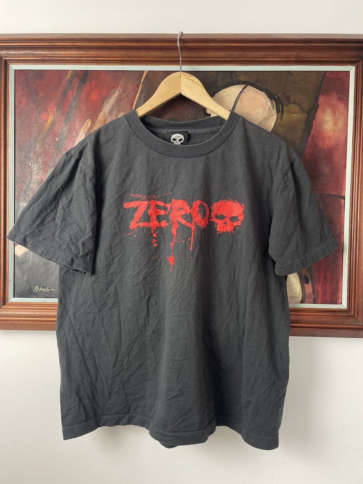 Shorty's Skateboards Vintage Zero Skateboards Skate tee skull logo rare USA Die Size US L / EU 52-54 / 3 - 1 Thumbnail