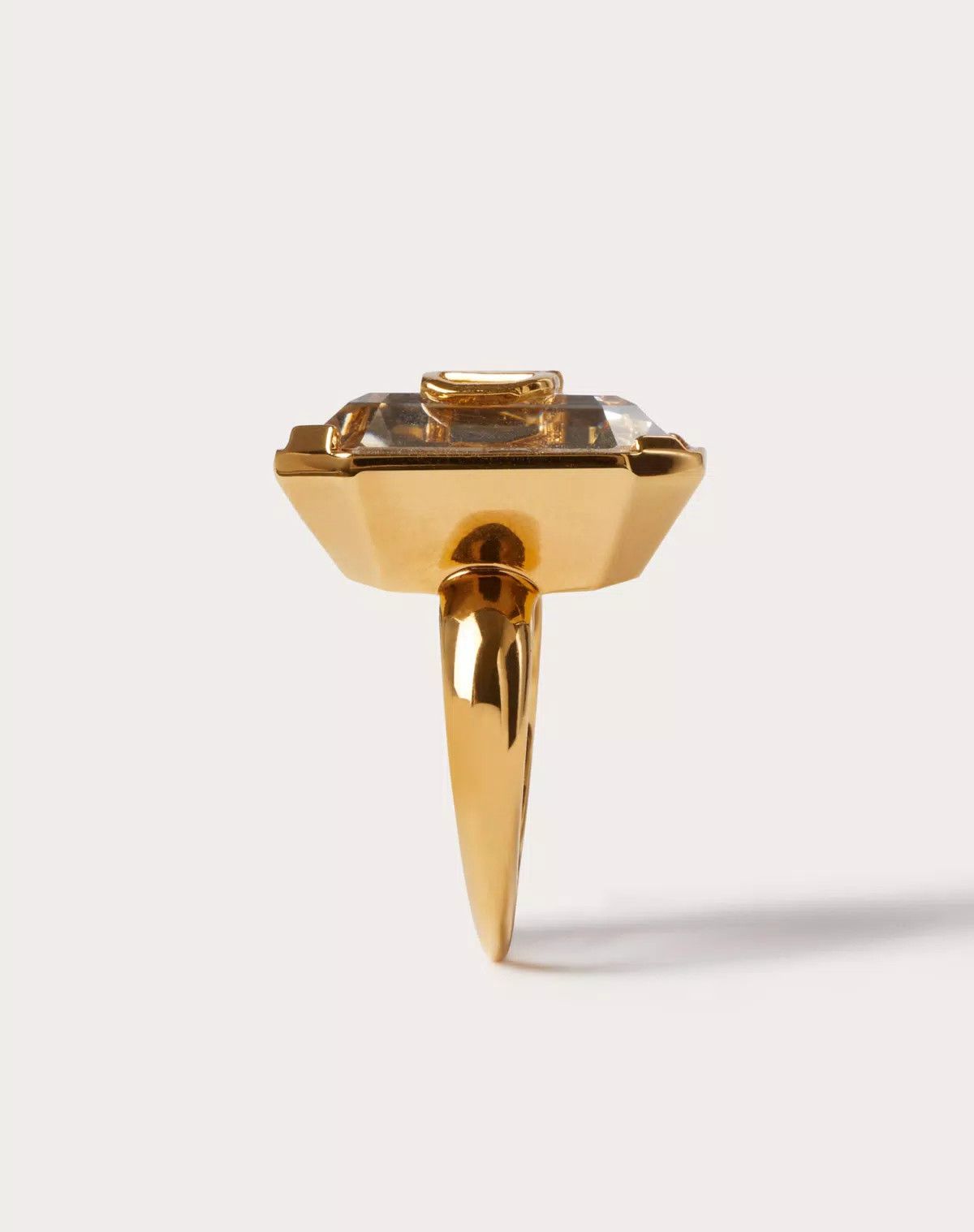Valentino o1s1wg110426 Size: 15 / Vlogo Signature Metal Ring Crystals Size ONE SIZE - 3 Thumbnail