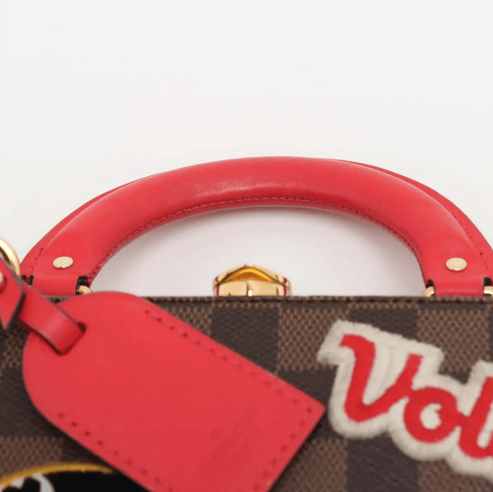 Louis Vuitton Damier Ebene LV Stories Box Patches Bag Brown x Red Size ONE SIZE - 6 Thumbnail