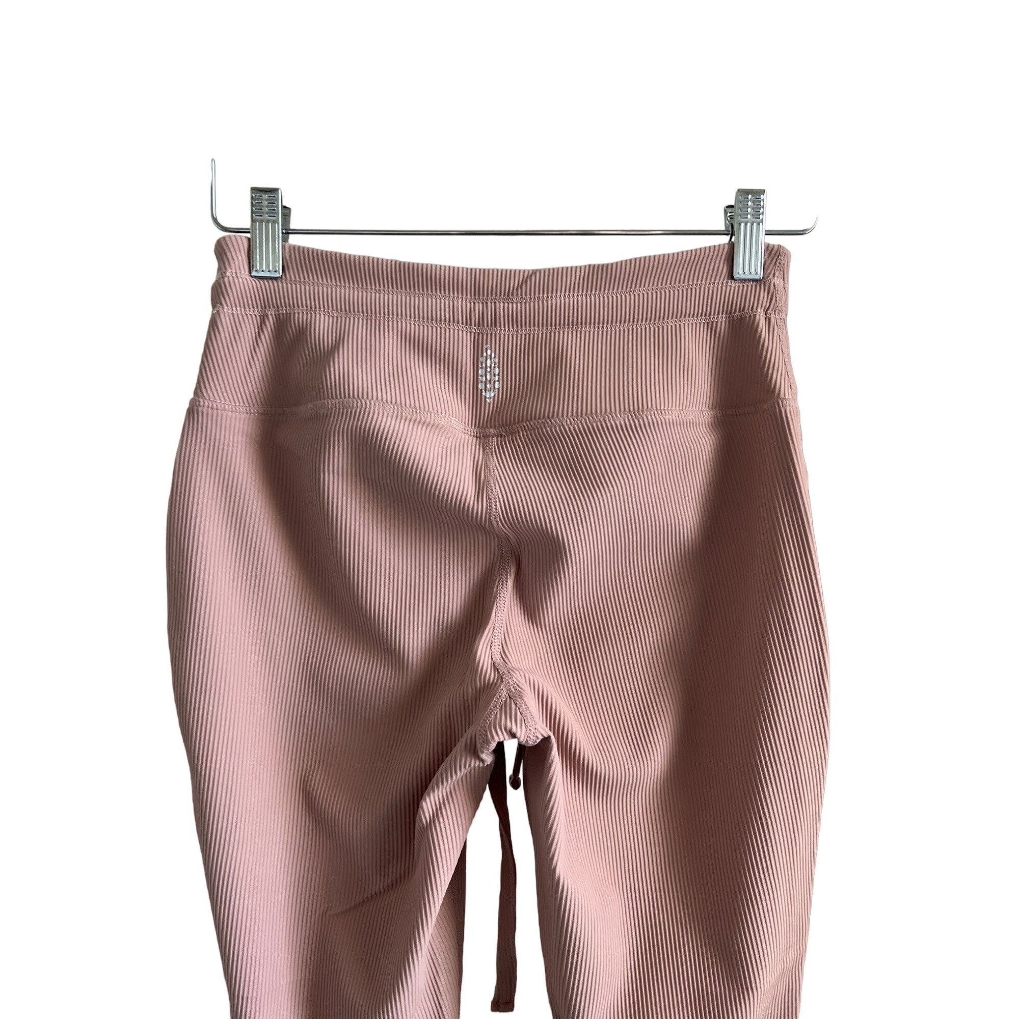 Free People Free People Ribbed Dusty Pink Leggings Size 27" / US 4 / IT 40 - 4 Thumbnail