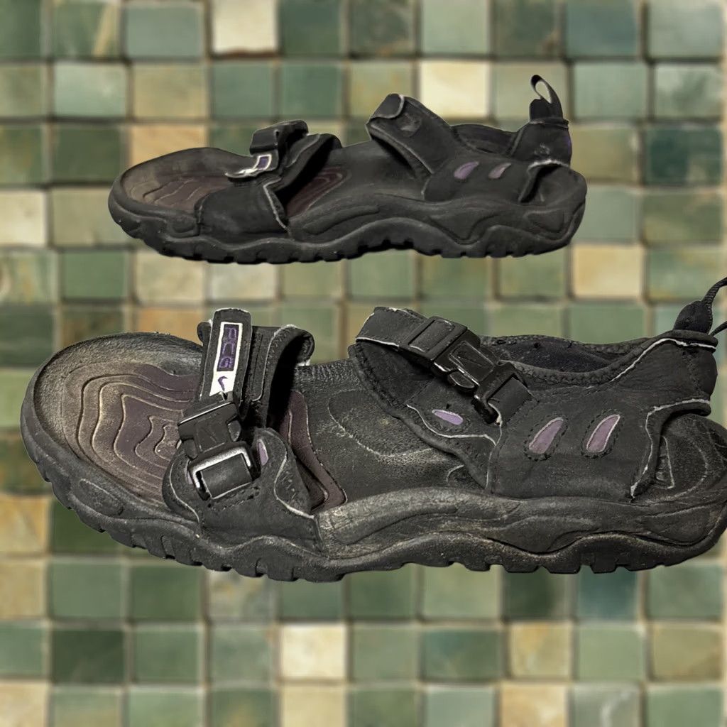 Nike Nike Women’s 8 ACG Air Deschutz Black Strappy Adjustable Sport Sandals Size US 8 / IT 38 - 1 Thumbnail