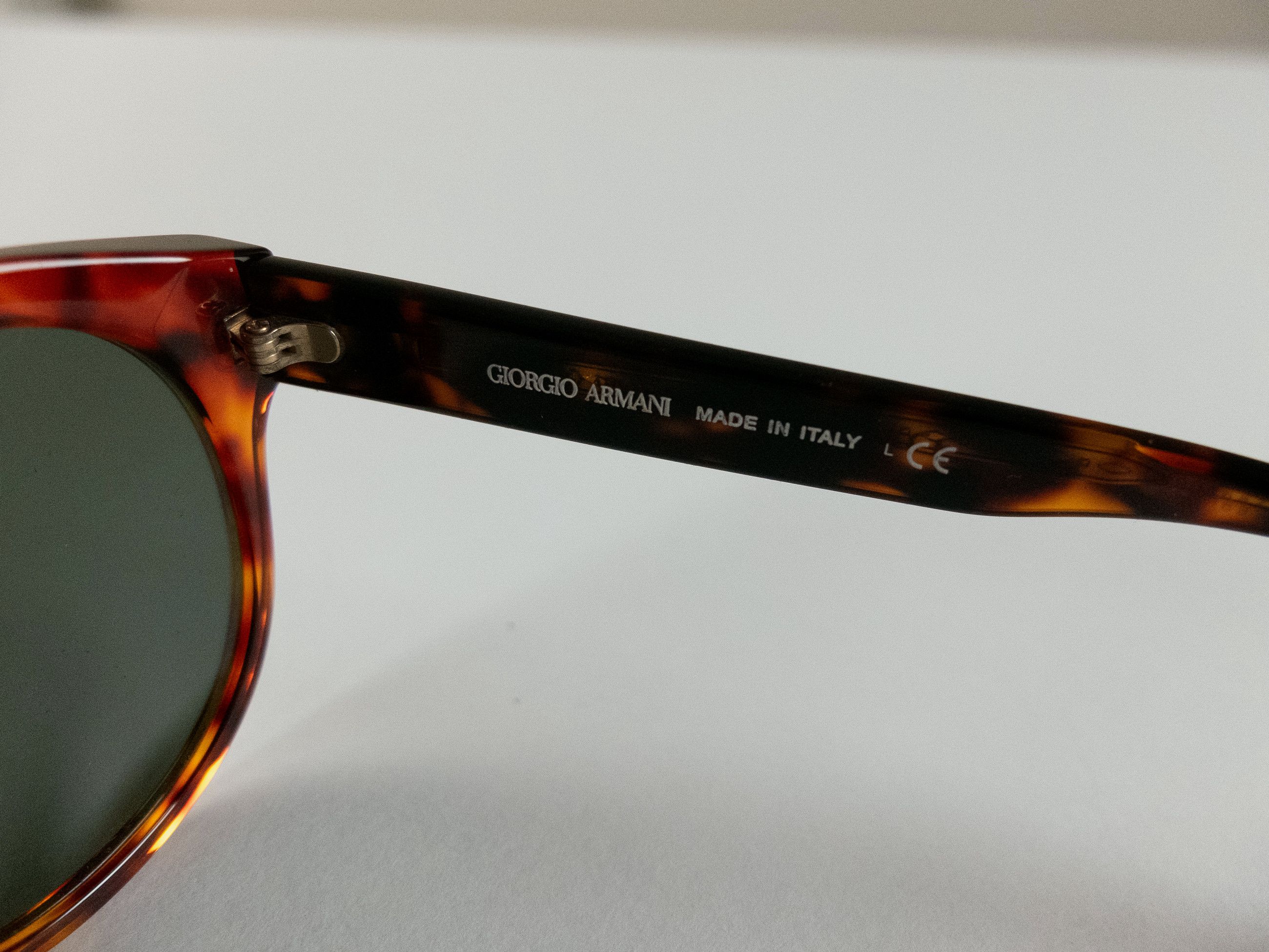 Giorgio Armani GIORGIO ARMANI brown tortoise shell oval sunglasses Italy Size ONE SIZE - 7 Thumbnail
