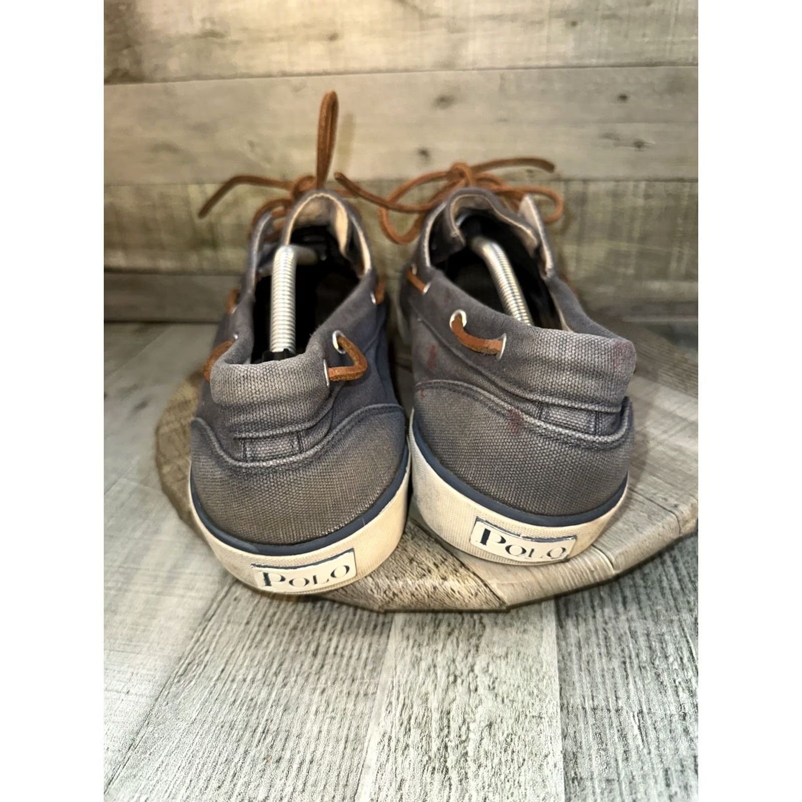 Ralph Lauren Polo Ralph Lauren Boat Shoes Men’s 13D Navy Canvas Leather Lace Loafers Size US L / EU 52-54 / 3 - 5 Thumbnail