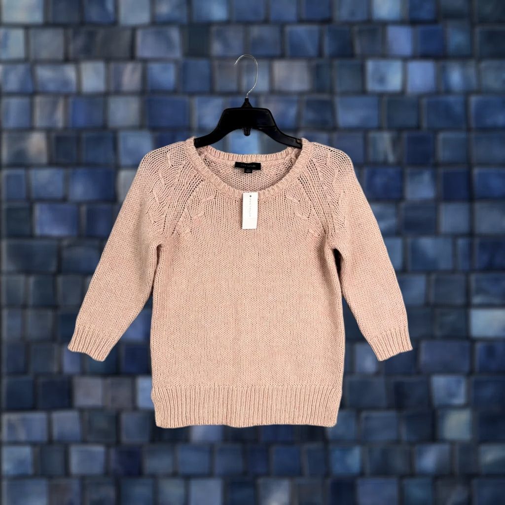 Ann Taylor Ann Taylor Sweater Womens XS Pink Cotton Alpaca Raglan Crew Knit Pullover Size XS / US 0-2 / IT 36-38 - 1 Thumbnail