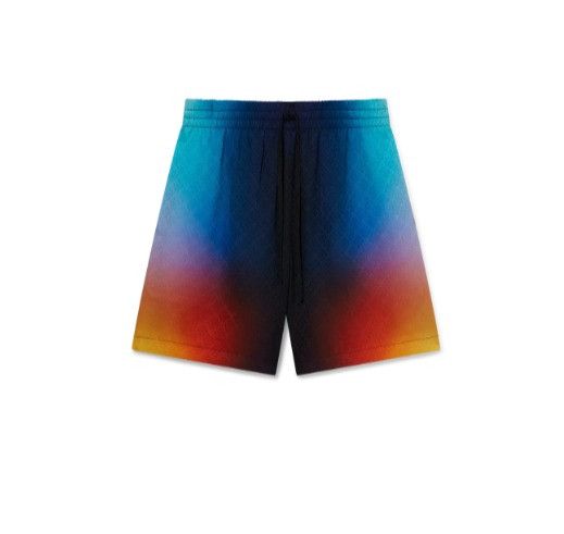 o1rshd1 DUP / Drawstring Silk Shorts in Gradient
