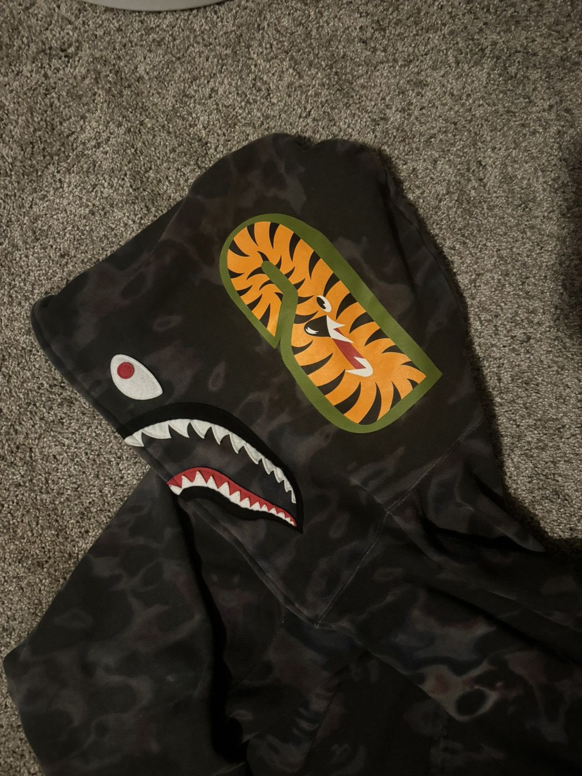 Bape Bape Thermography Shark Full Zip Hoodie Size US XXL / EU 58 / 5 - 6 Thumbnail