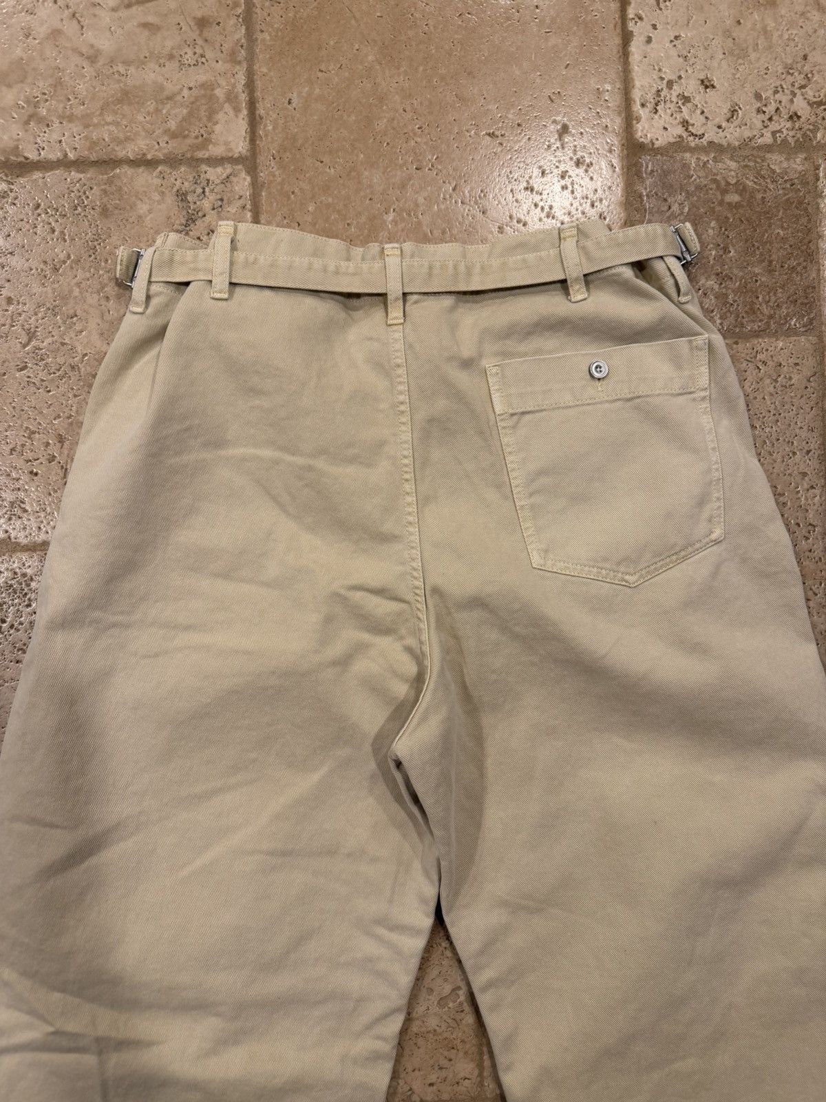 Lemaire Lemaire Wide Leg Back Belt Twisted Tan Carpenter Knee Pants Size US 34 / EU 50 - 10 Thumbnail
